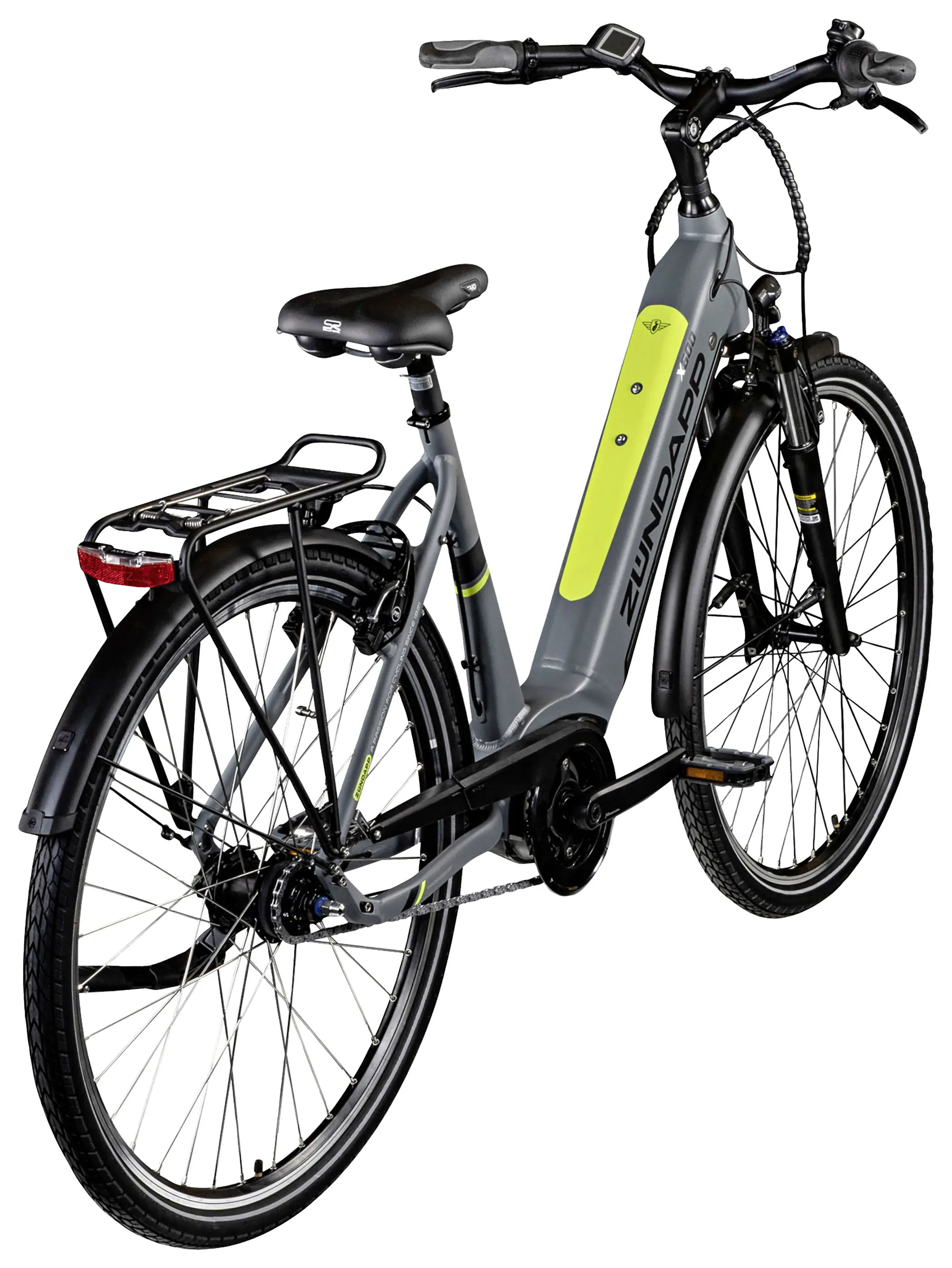 Zündapp E-Bike X600 City 28 Zoll 7-Gang 400 Wh grau gelb