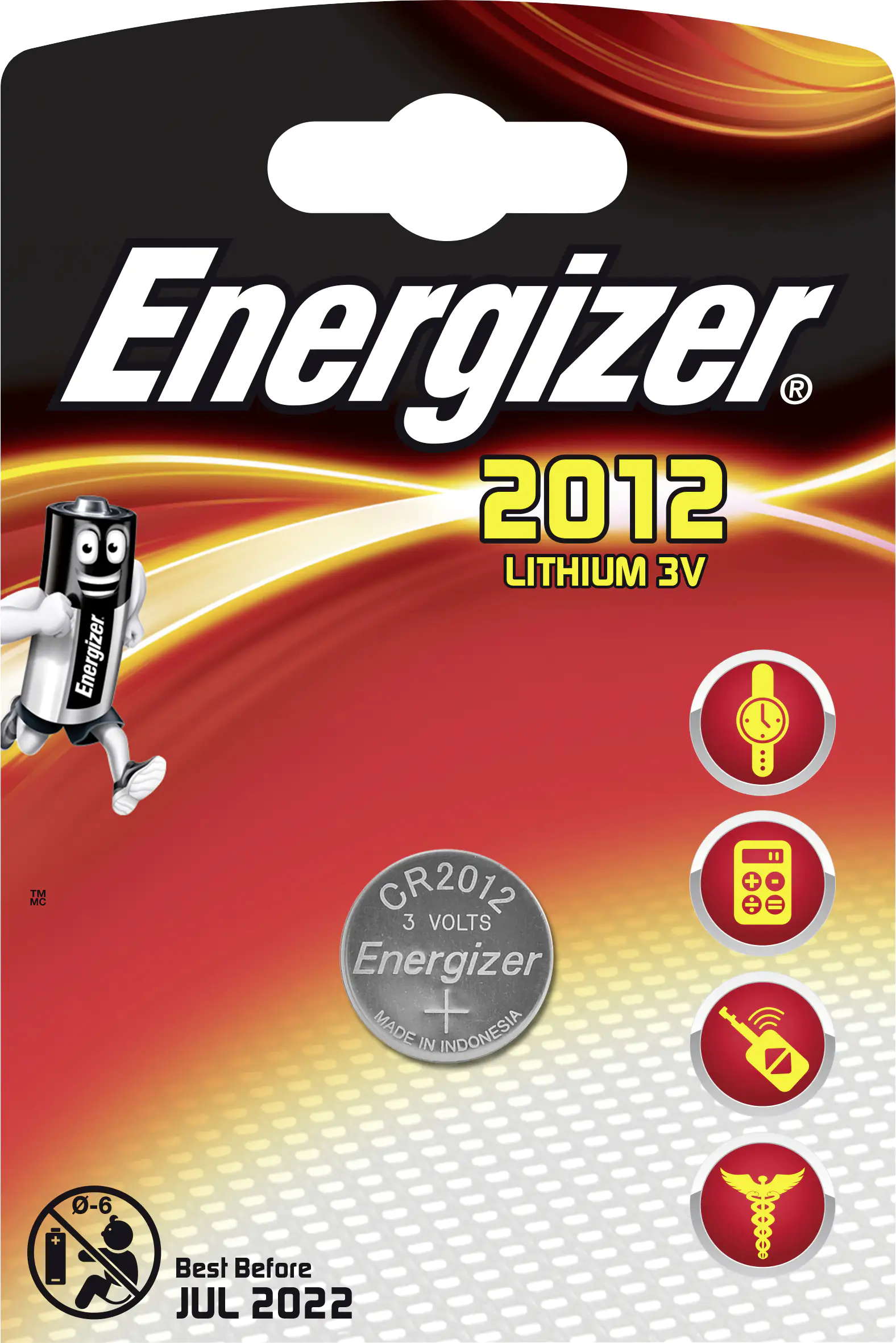 Energizer Knopfzelle CR 2012 Lithium, 3 V