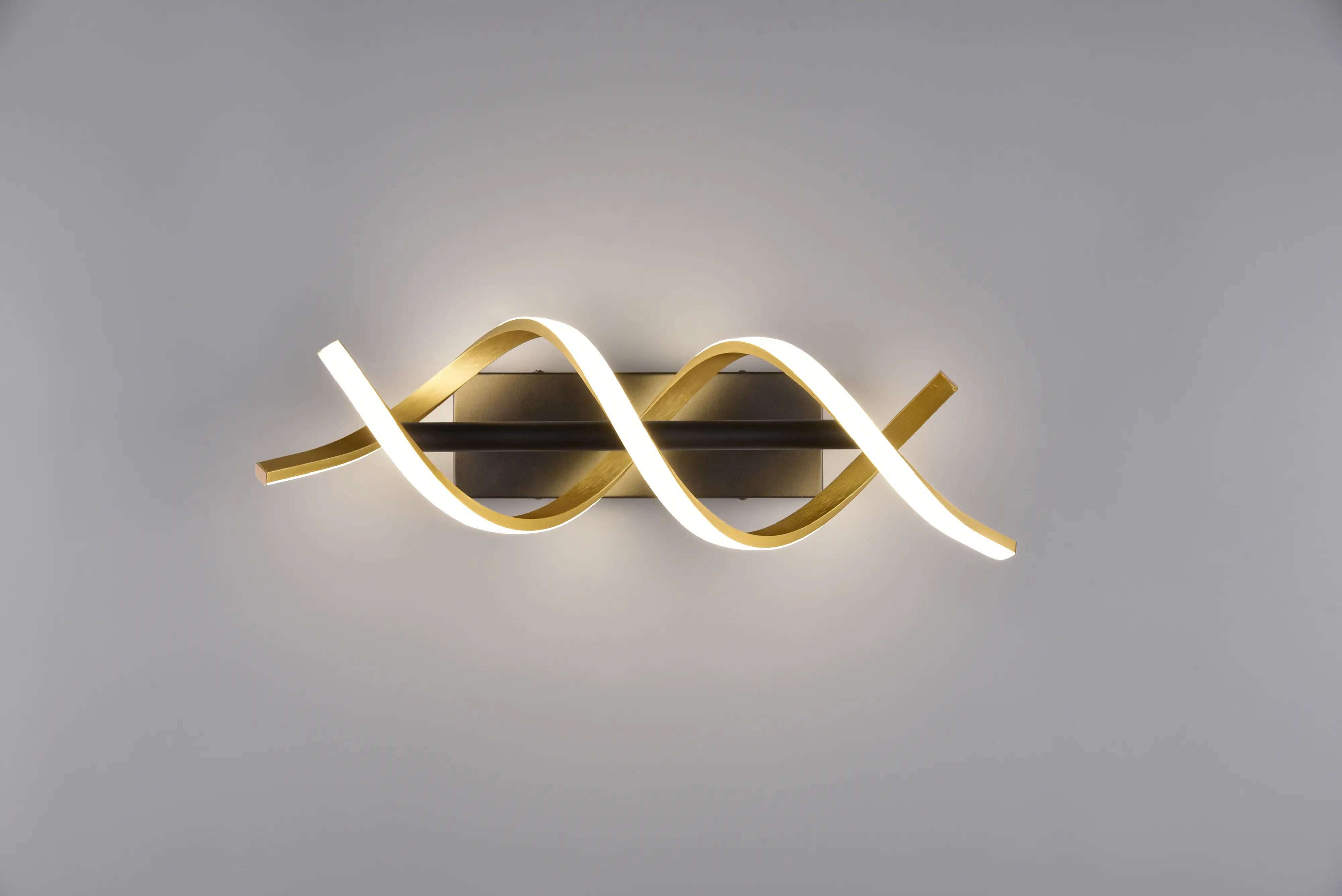 Trio LED-Wandleuchte Sequence 13,5 x 46 cm warmweiß-neutralweiß messing dimmbar