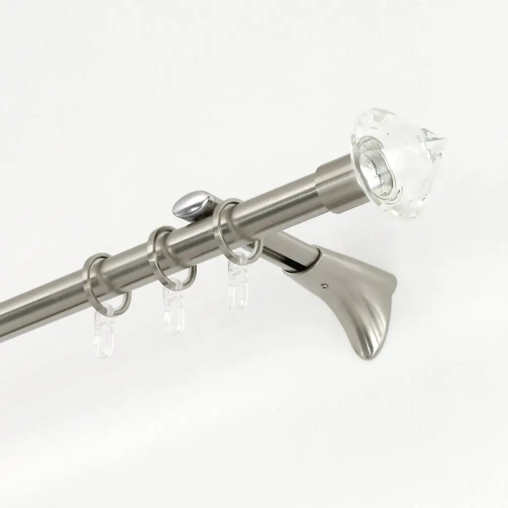 Gardinia Endknopf Facette-Spitze Chicago Ø 20 mm, edelstahl-optik