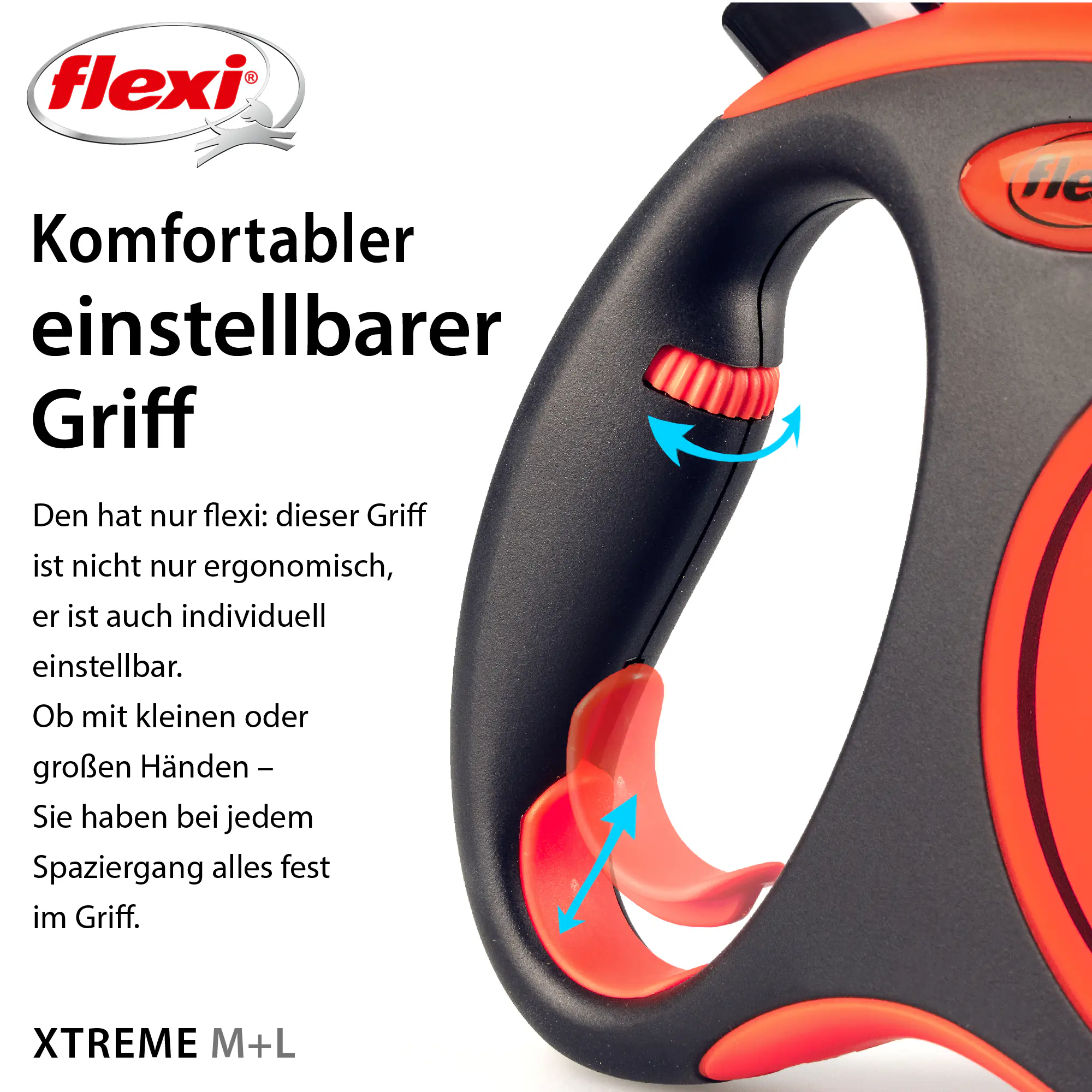 Flexi Hundeleine Xtrem schwarz/orange Gurt 5 m