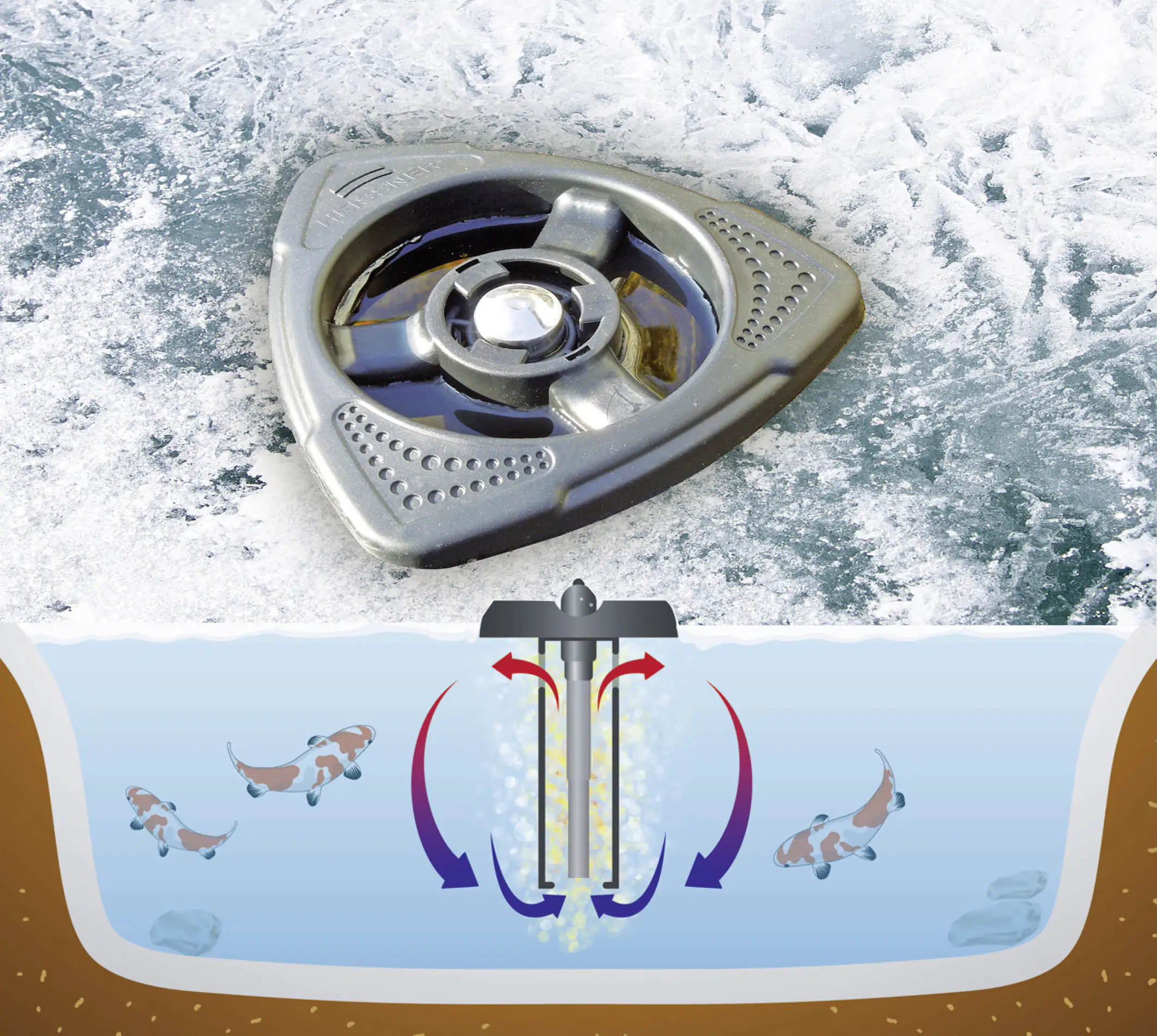 Heissner Teichheizer mit Frostwächter-Funktion