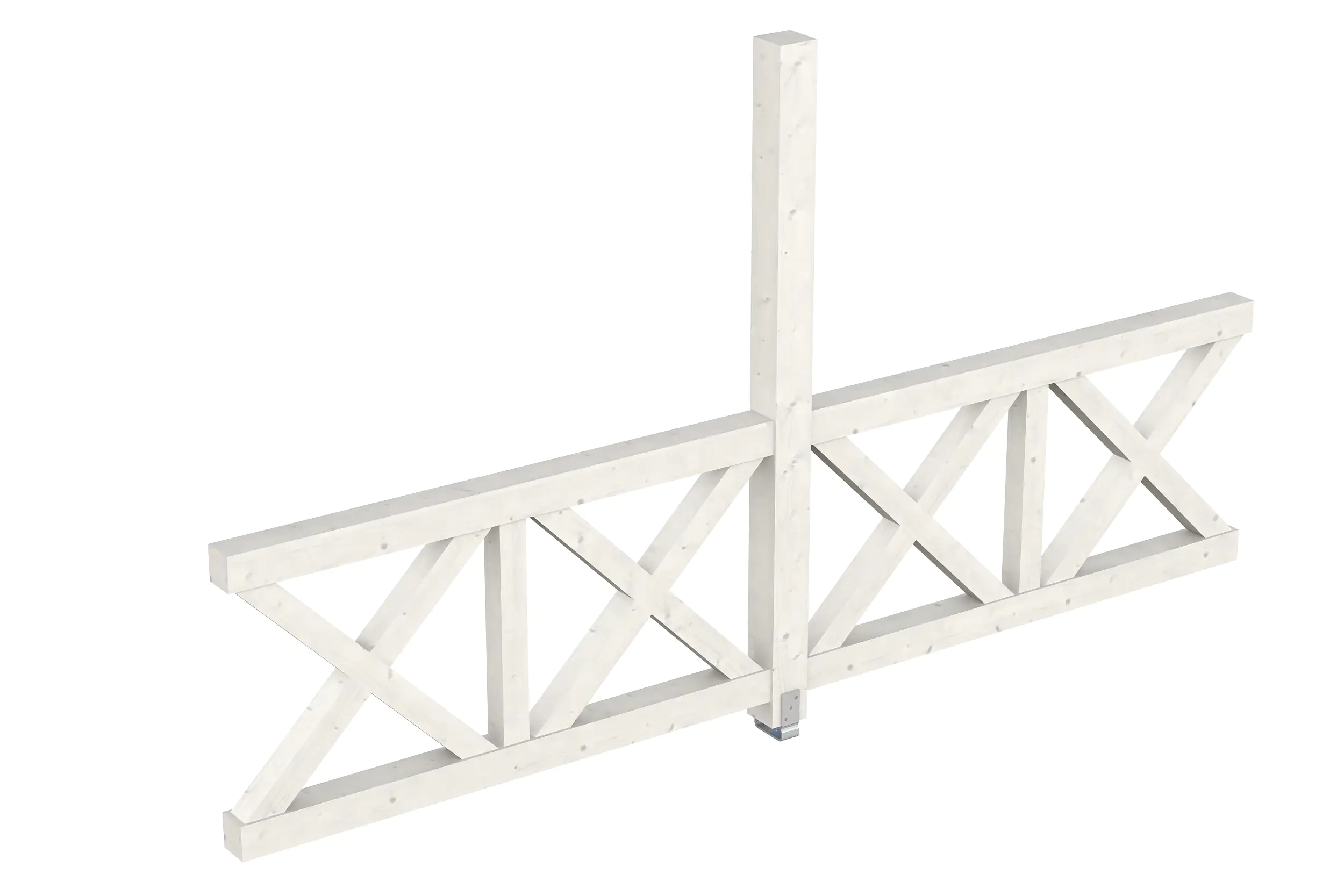 SKAN HOLZ Seitenwand Andreaskreuz (FS) 343 x 210 cm Fichte