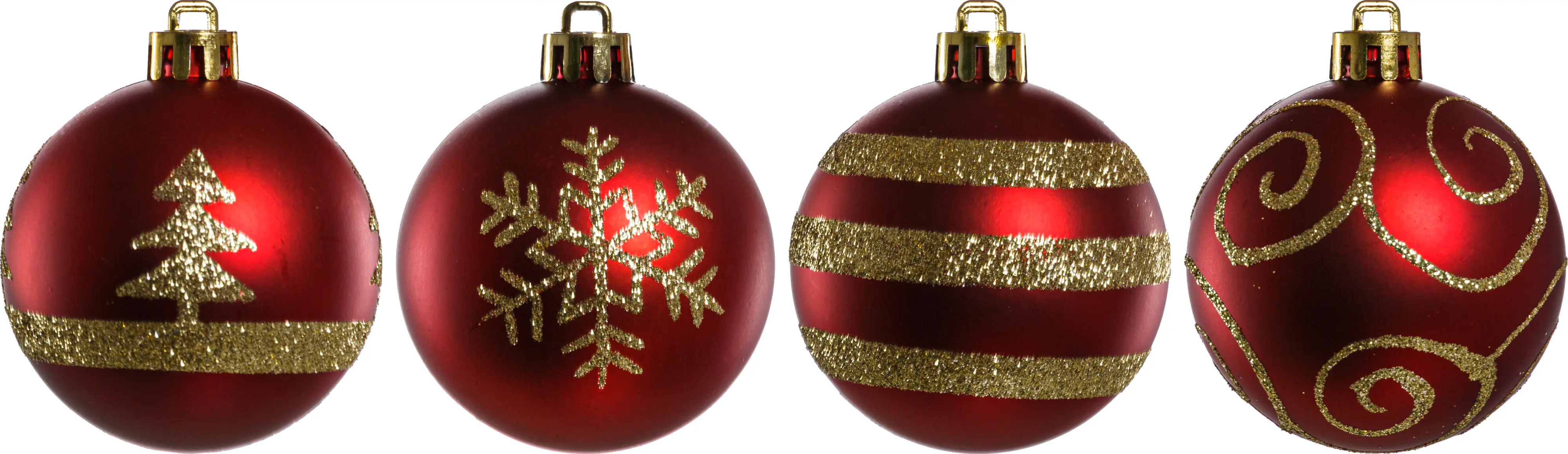 TrendLine Weihnachtskugeln bruchfest, langlebig Ø 6 cm rot mattiert 6 Stück