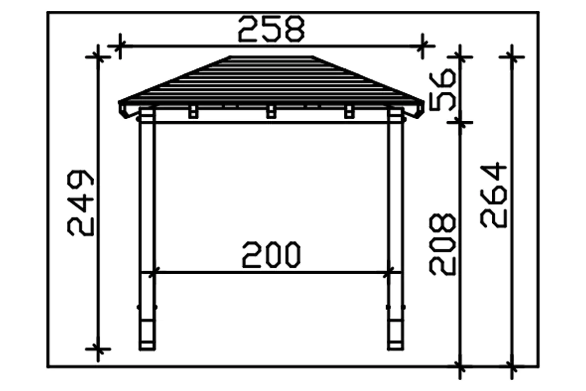 SKAN HOLZ Vordach Wismar Typ 2 258 x 126 cm, natur SKAN HOLZ Vordach Wismar Typ 2 258 x 126 cm, natur