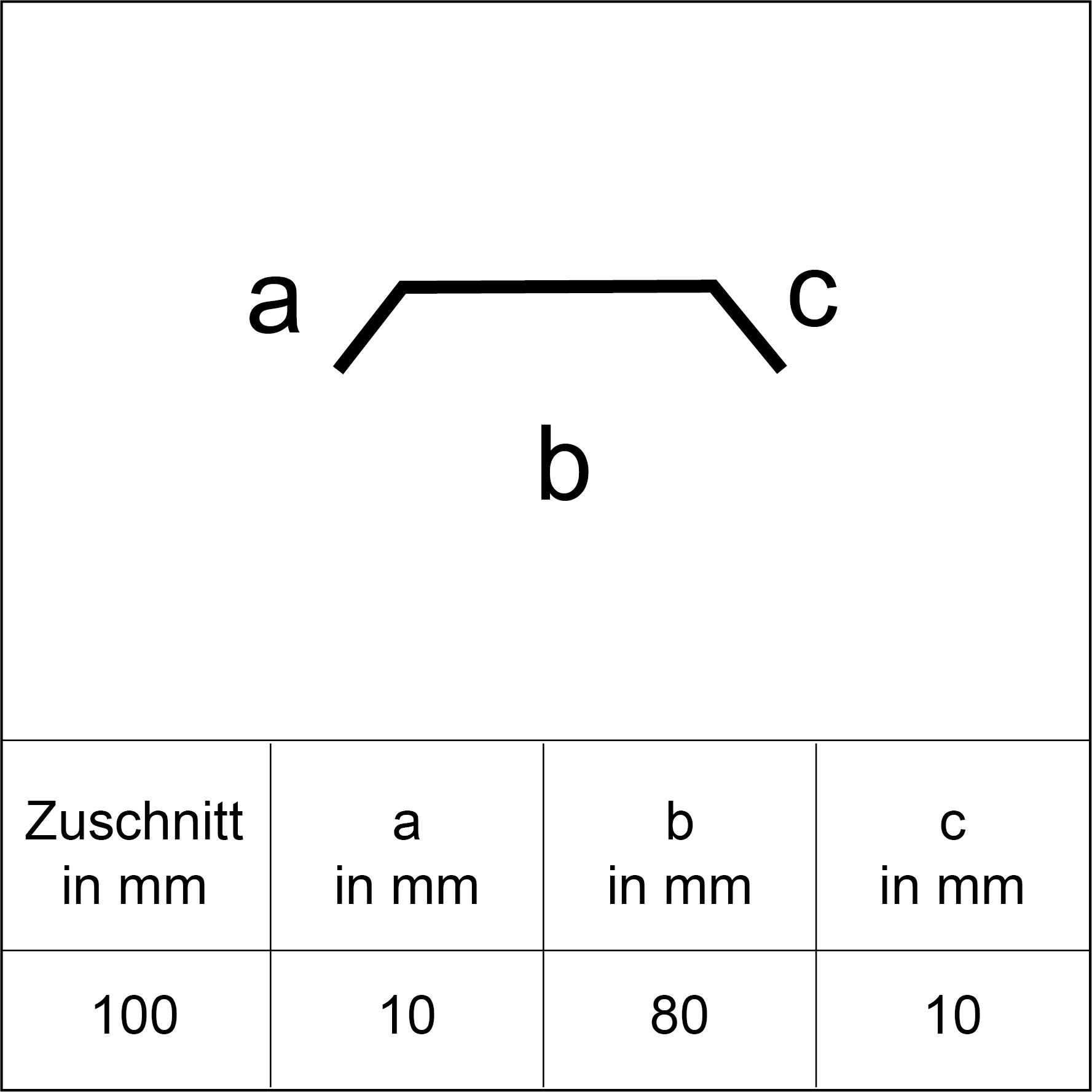 Sarei Flachprofil HG10 1000 x 80 x 10 mm