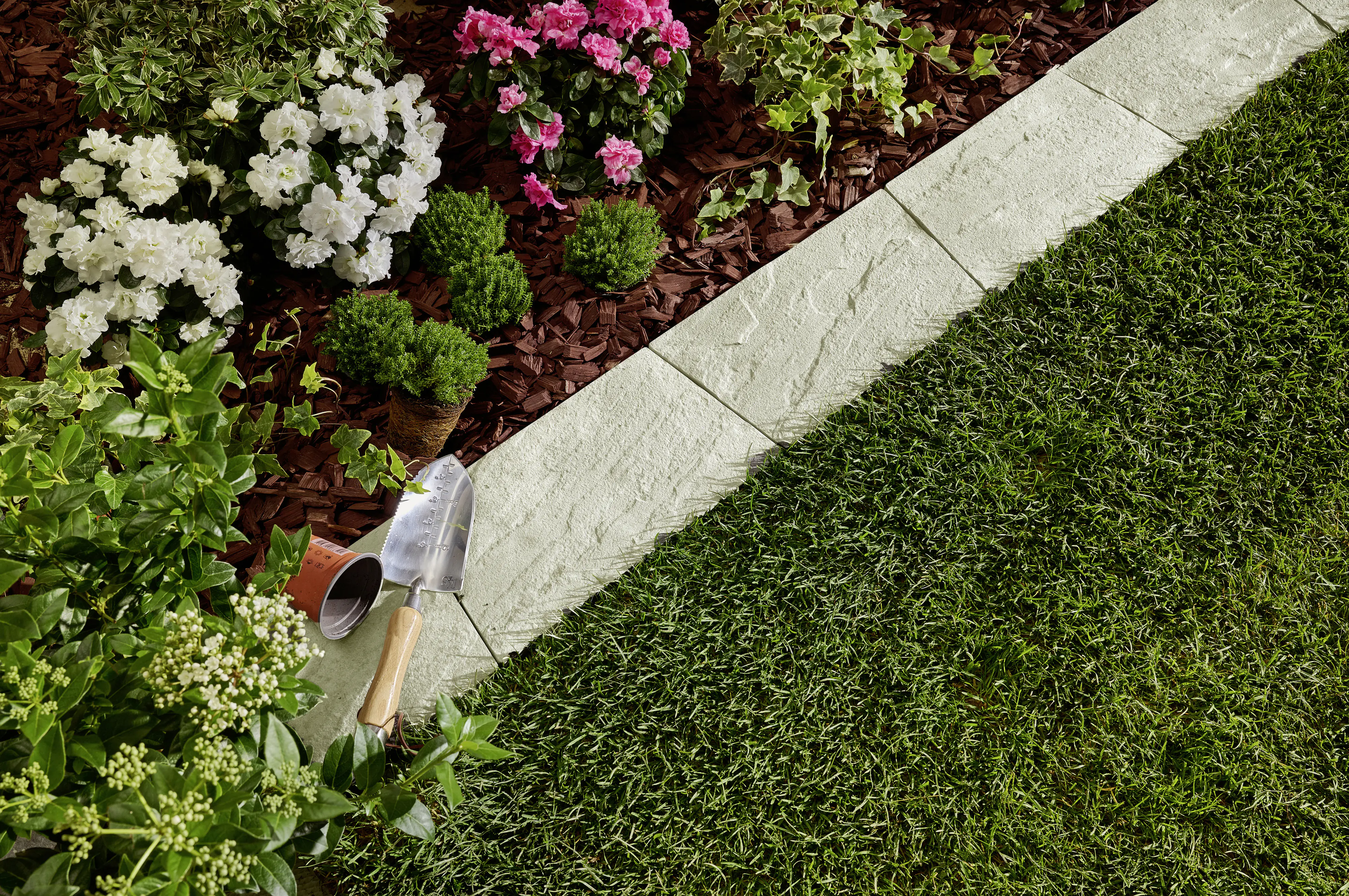 Kann Mähkante Nativa 35 x 20 x 4 cm kalksteinfarben