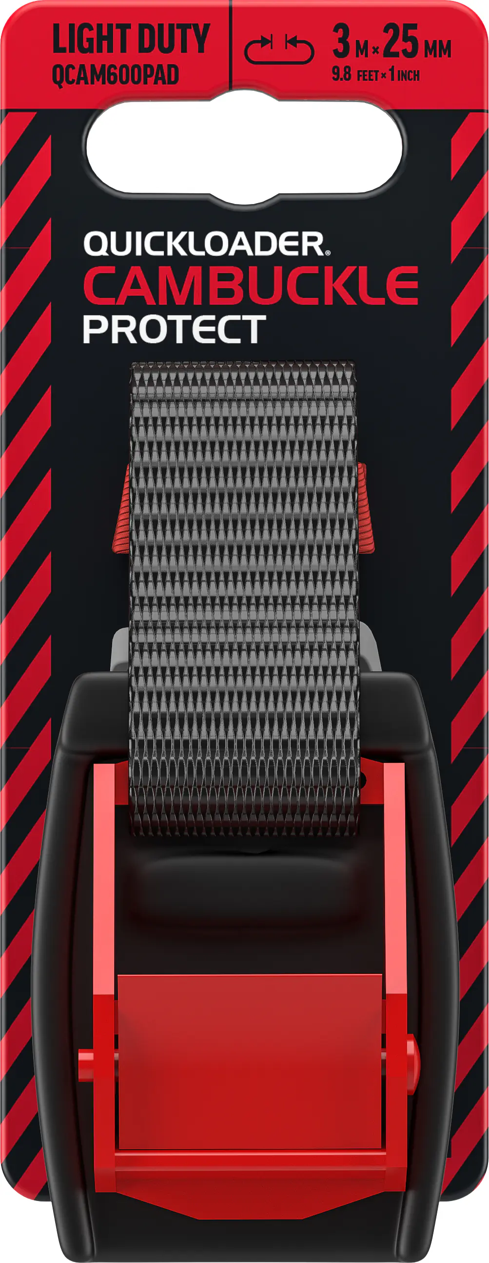 QUICKLOADER® Spanngurt Cambuckle 25 mm x 3 m 1 Stück rot
