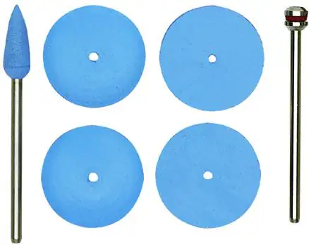 Proxxon Micromot Silikon-Polierscheiben Rad Ø 22 mm 10 Stück mit Träger