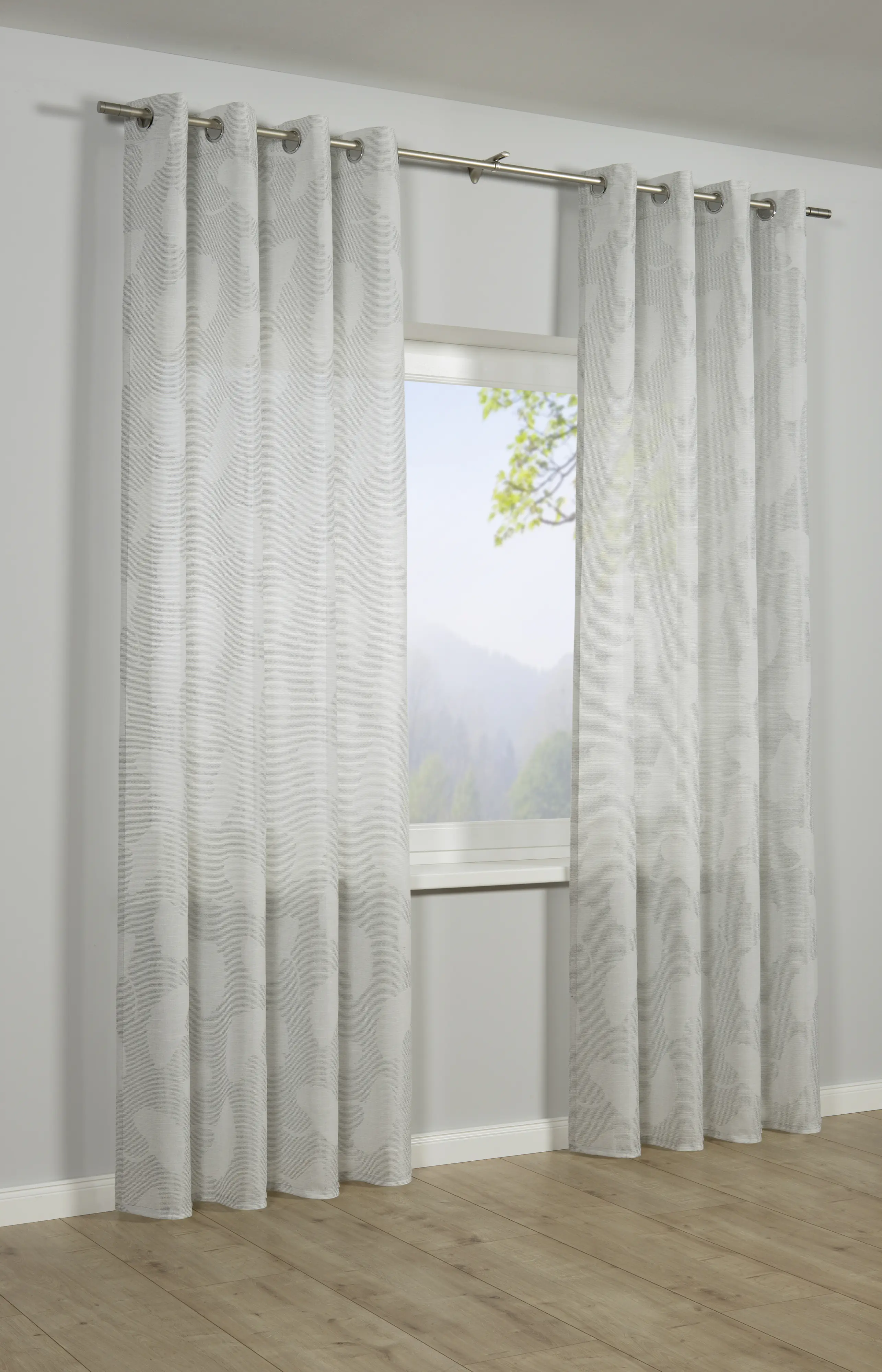 Sehlbach Fertigschal mit Ösen 140 x 245 cm grau