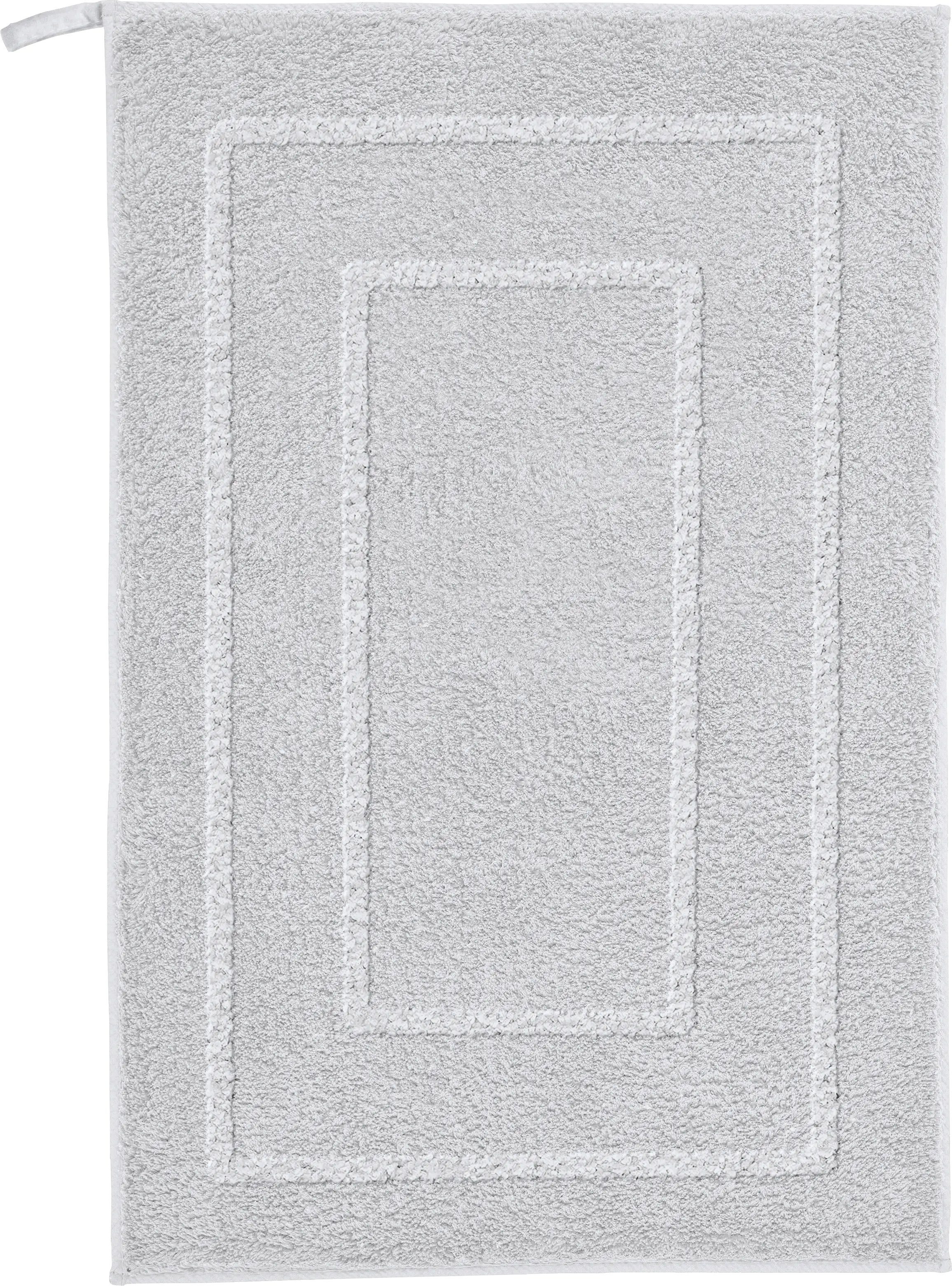 Kleine Wolke Badteppich Nico silbergrau Polyester 50 x 80 cm