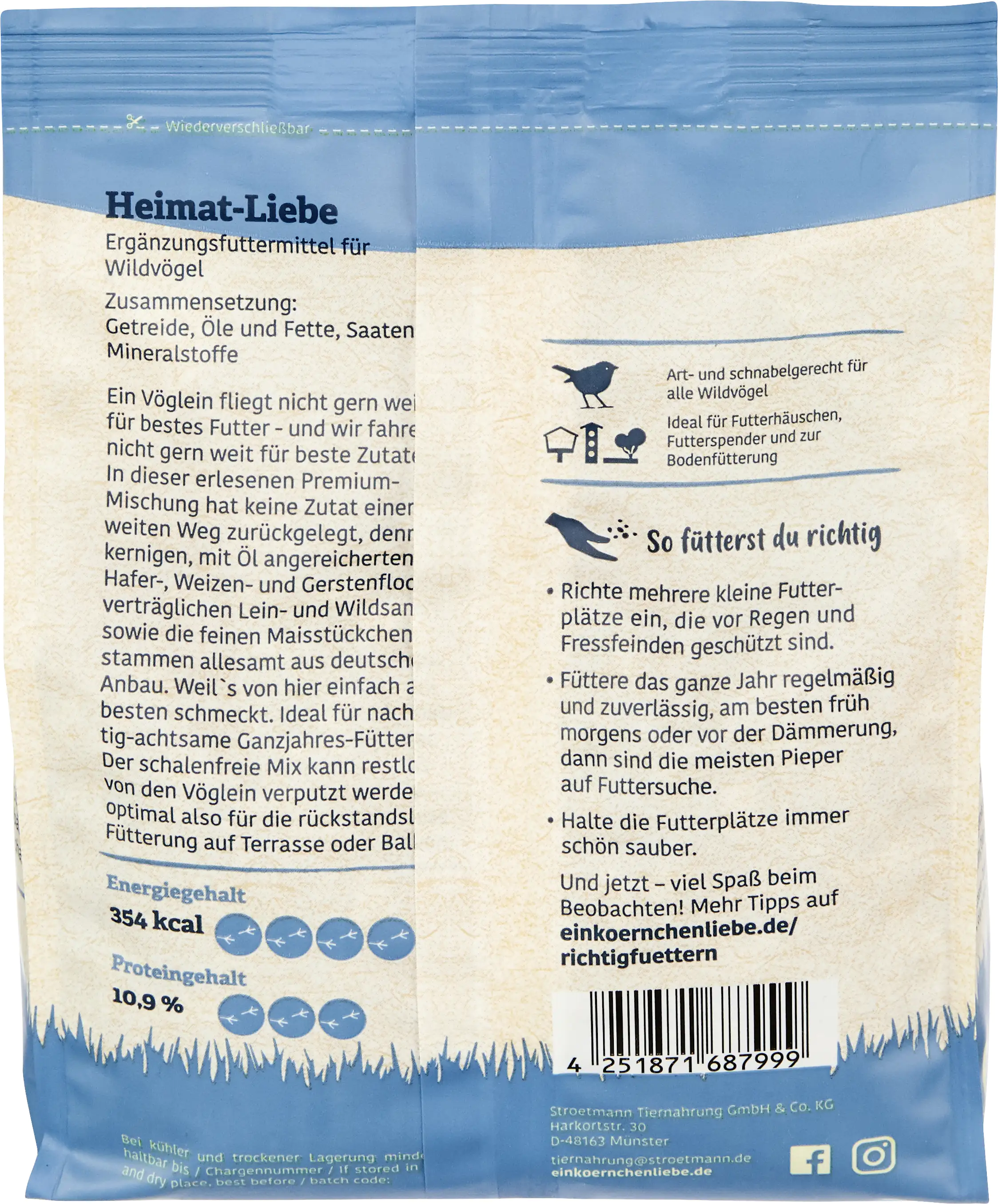 Elles Wildvogelfutter Heimat-Liebe 750 g