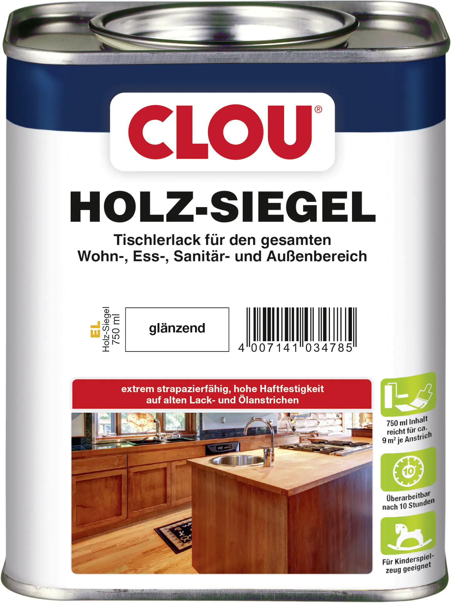 Clou Holz Siegel 750 ml glänzend Clou Holz Siegel 750 ml glänzend