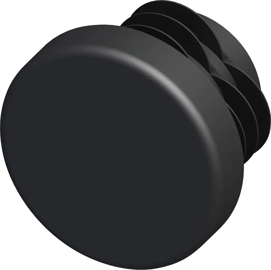 alfer Lamellenstopfen, rund 29.5 mm 29.5 mm PVC (Kunststoff) glatt schwarz