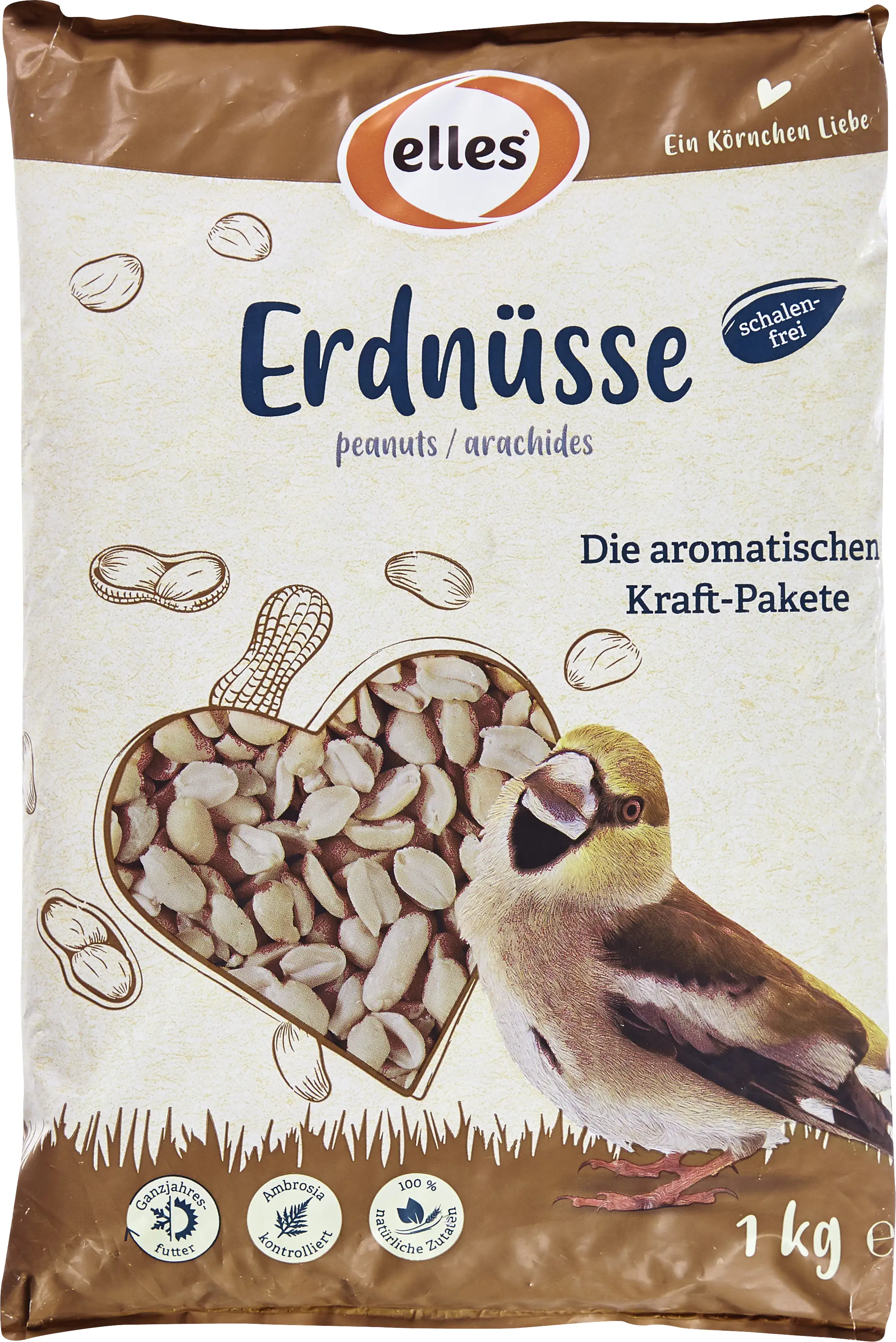 Elles Wildvogelfutter Erdnusskerne 1 kg Elles Wildvogelfutter Erdnusskerne 1 kg