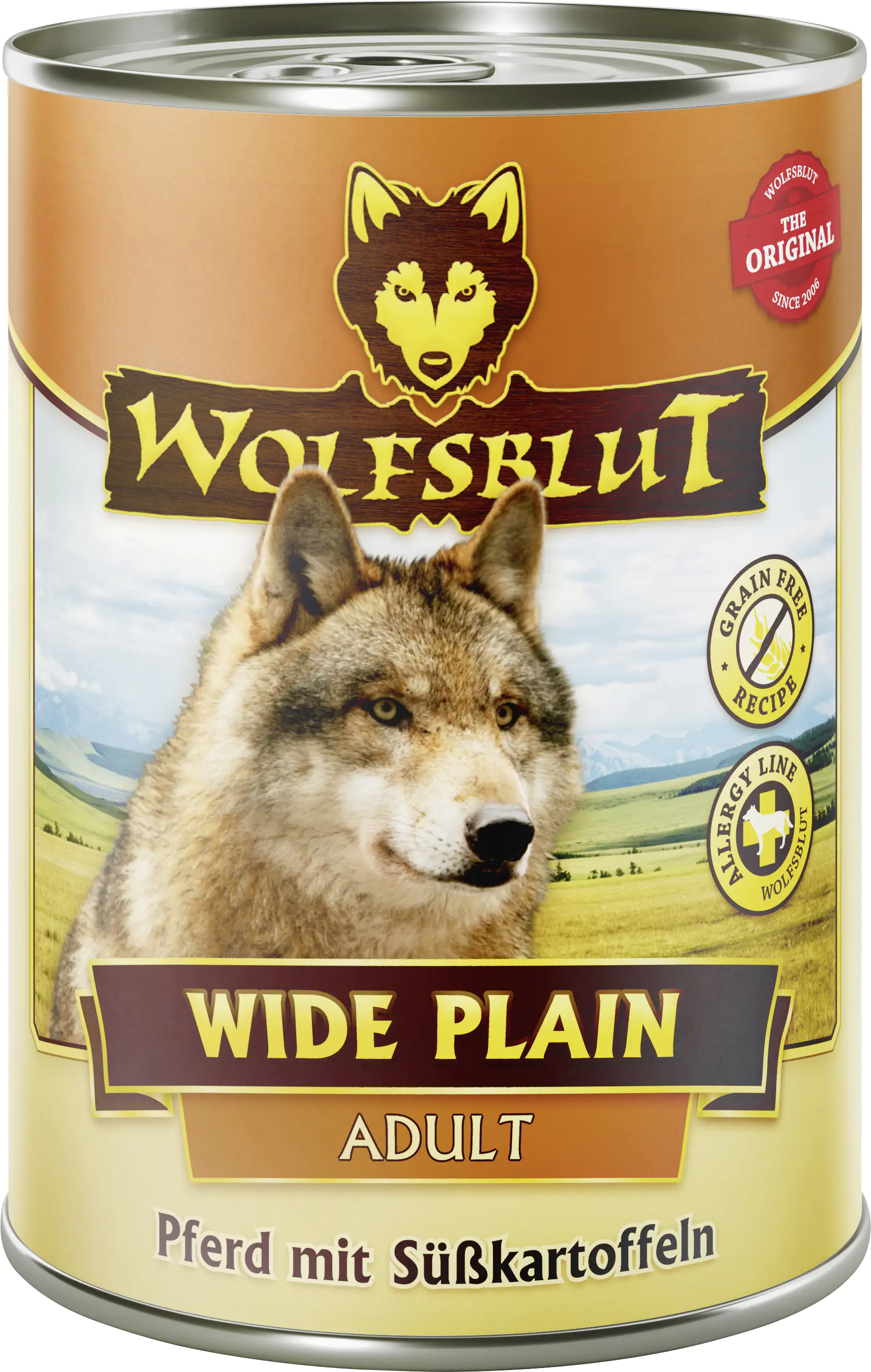 Wolfsblut Wide Plain Adult Nassfutter - Pferd mit Süßkartoffel 395 g Adult