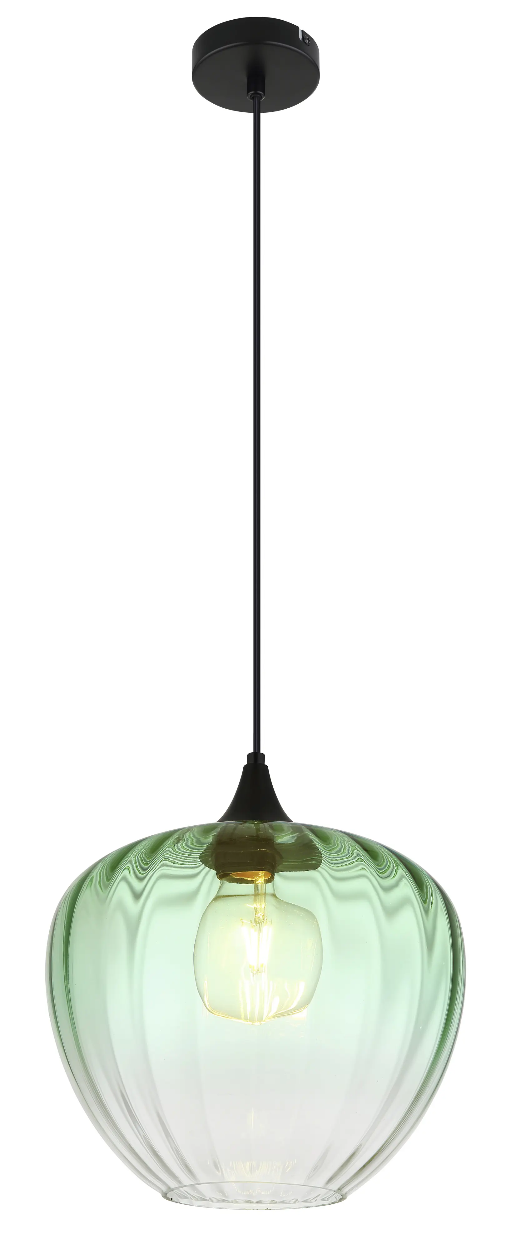 Globo Hängeleuchte Sander Ø 29 x 120 cm grün matt