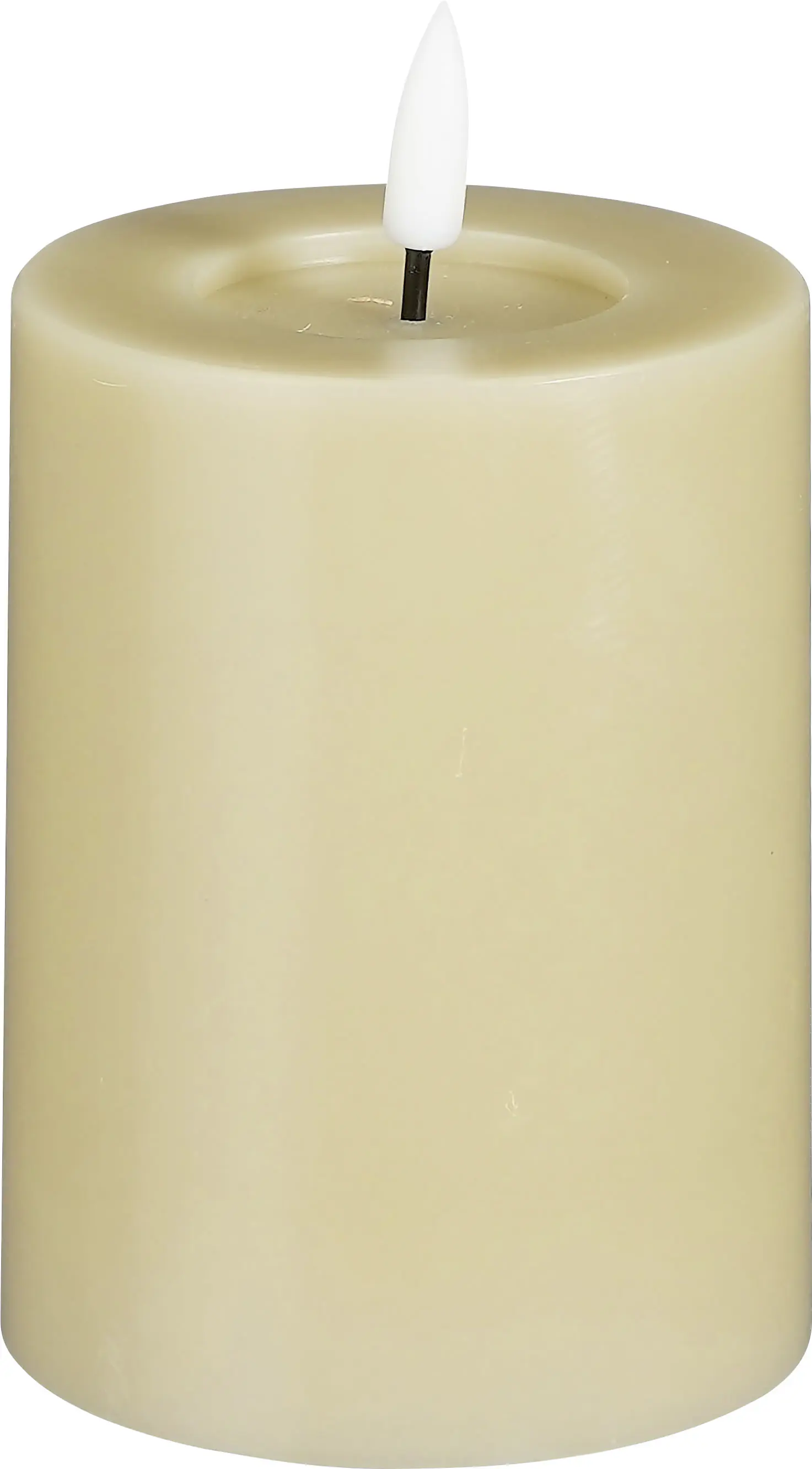 Mica Deko Kerze 10 x 7,5 cm taupe 