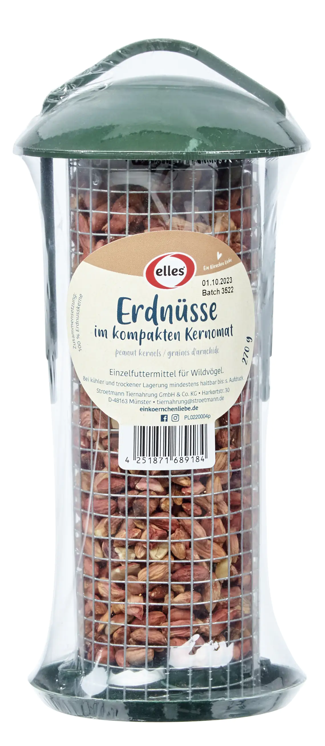 Elles Futterautomat mit Erdnusskernen 270 g