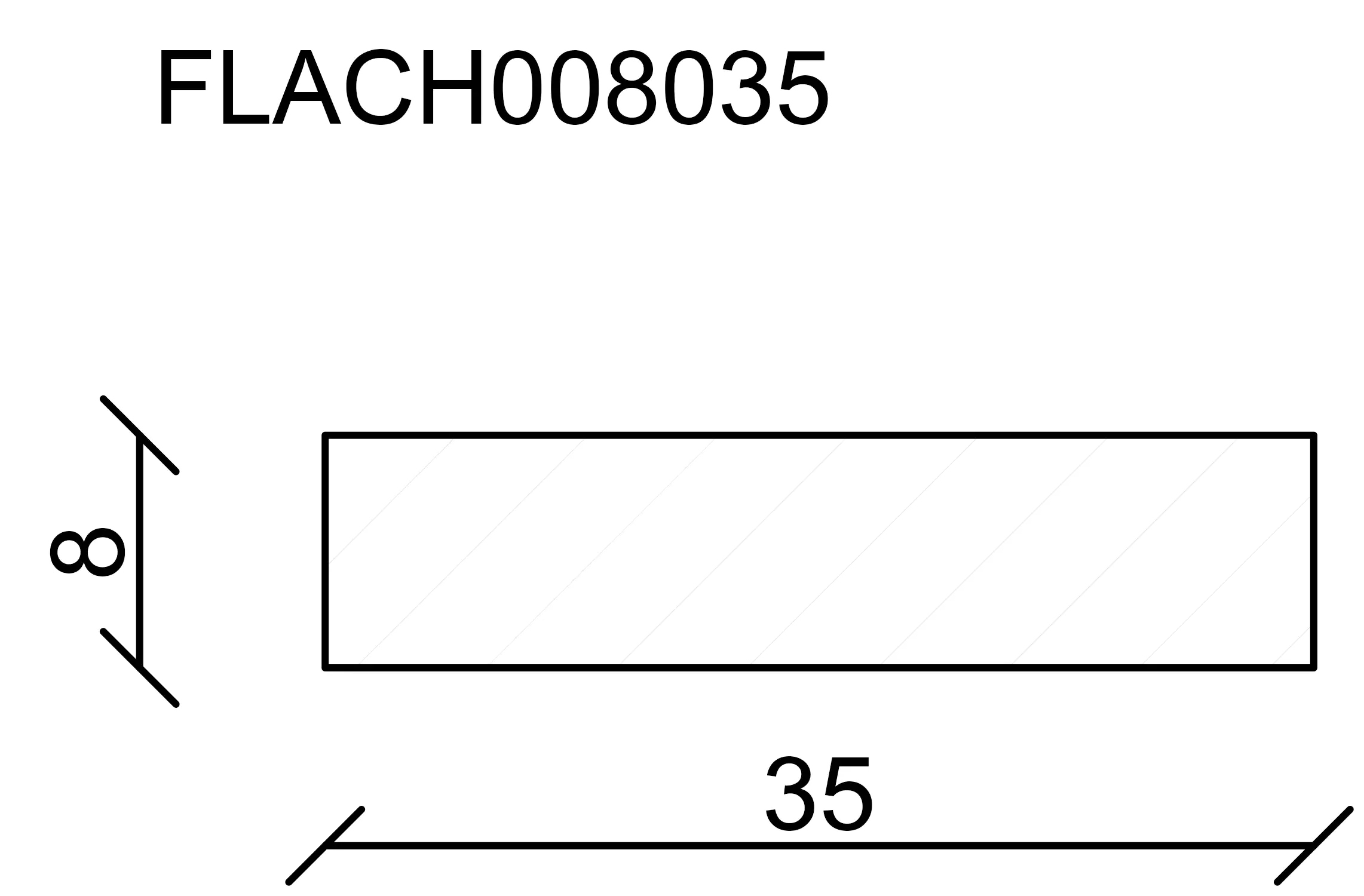 FN Neuhofer Flachleiste 95 cm 35 x 8 mm Buche