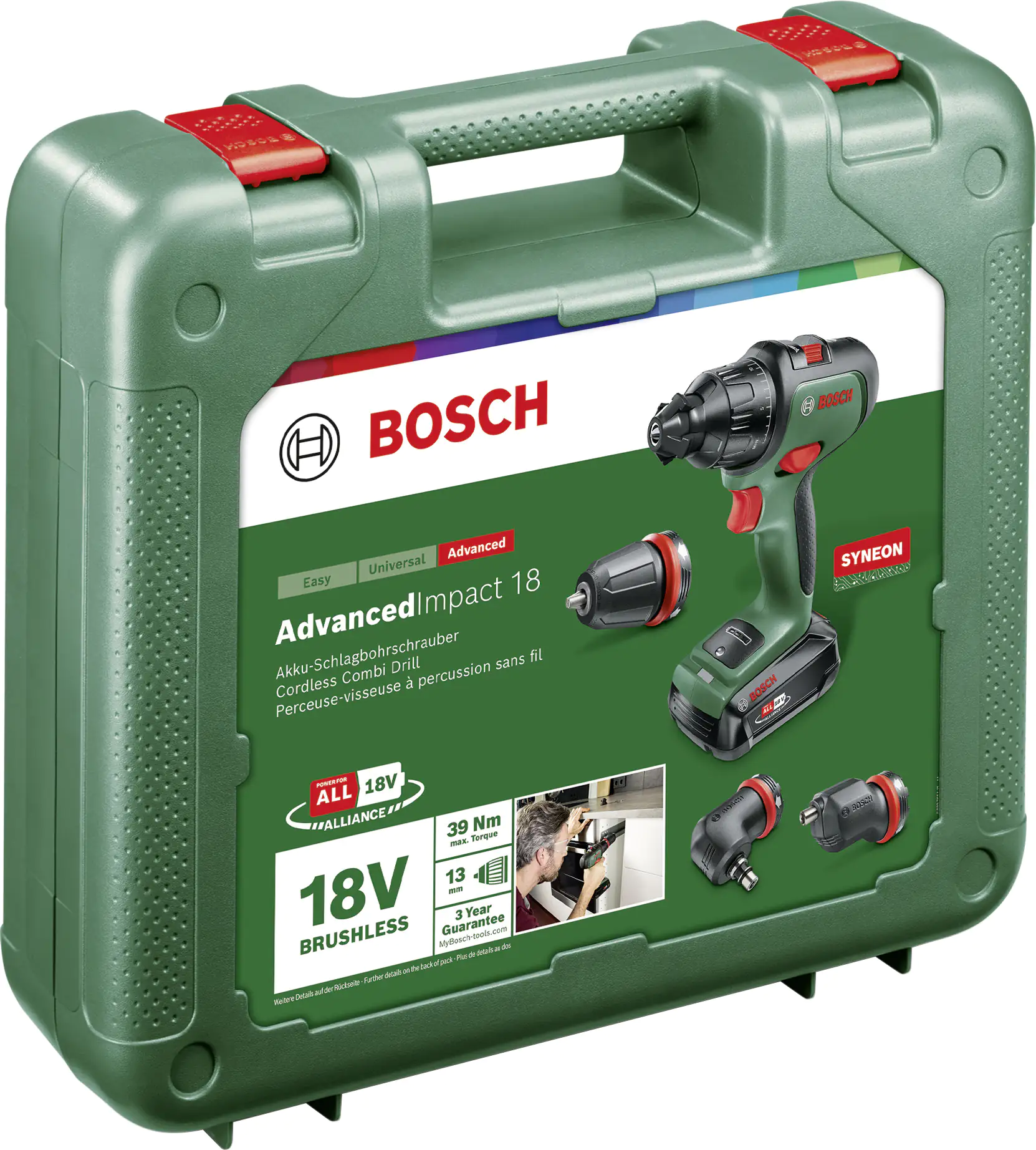 Bosch Akku Schlagbohrschrauber AdvancedImpact 18 mit Aufsätzen