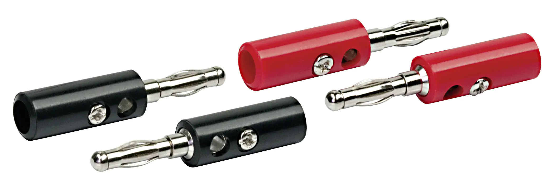 Schwaiger Bananenstecker Set BST15 531 4 Stück schwarz / rot, 2x schwarze Bananenstecker / 2x rote B