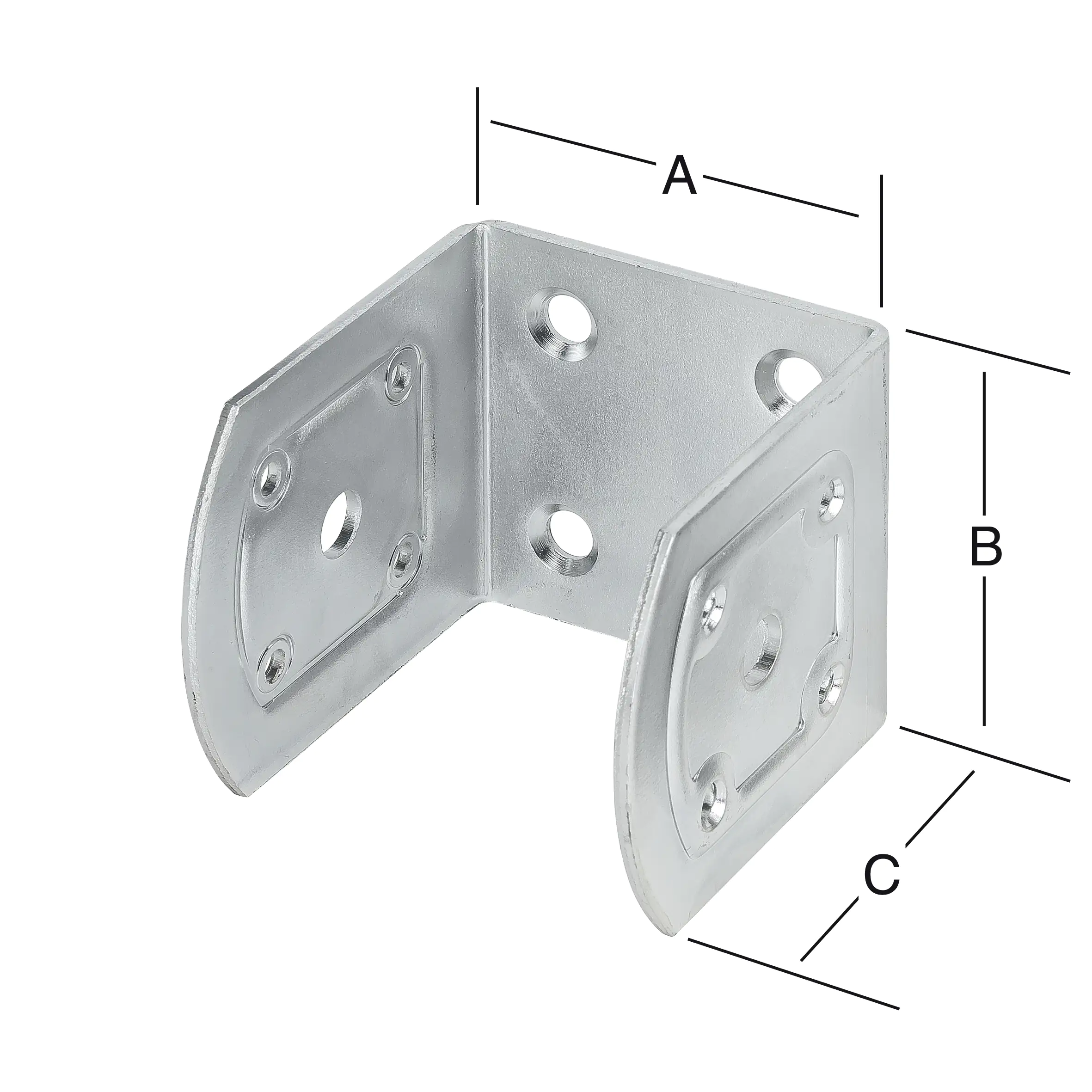 Vormann Trennwandhalter verzinkt 61 x 60 x 80 mm