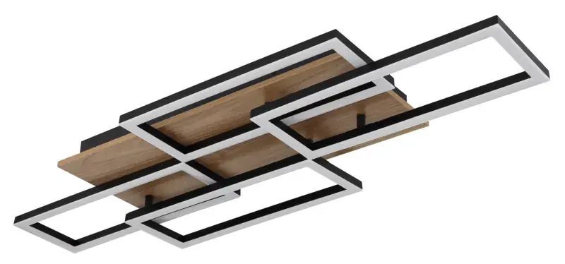 Globo Deckenleuchte Jeffry 87,5 x 32,5 cm L x B schwarz CCT