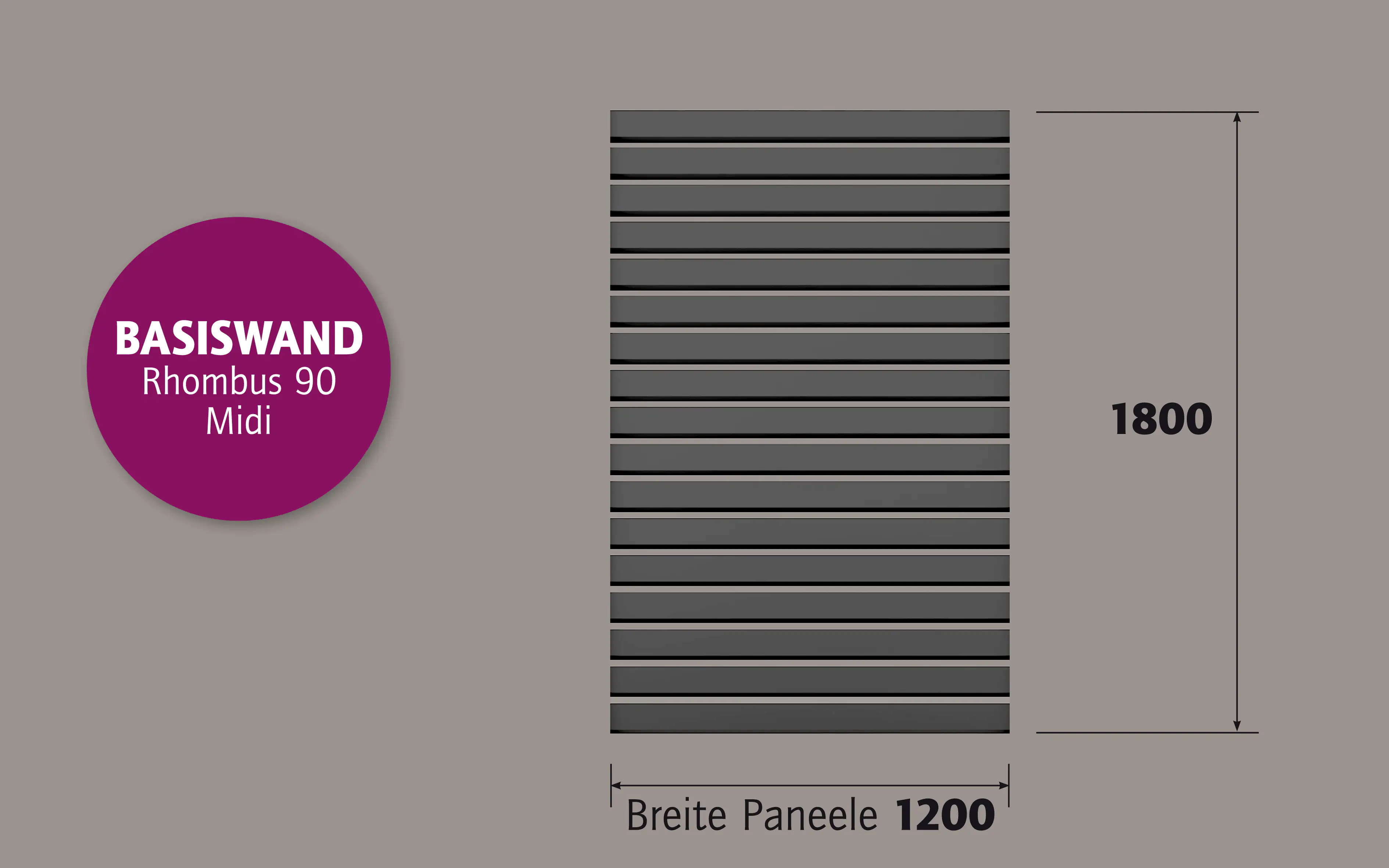 Ambiente Alu-Zaun Rhombus 90 MIDI B x H: 180 cm x 120 cm 22 mm stark