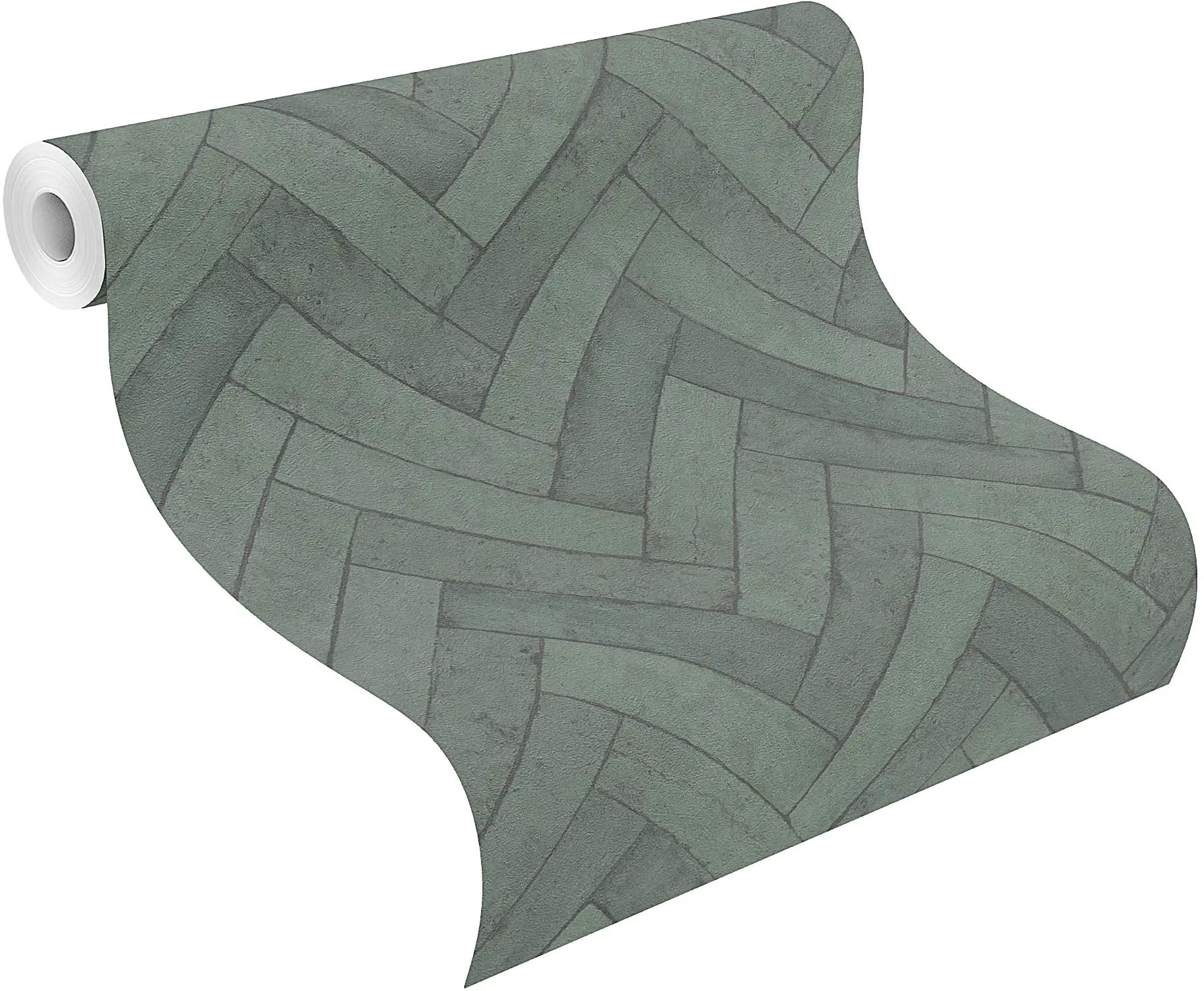 Rasch Vliestapete 499155 Grün-Flaschengrün Muster & Motive 10,05 m x 0,53 m