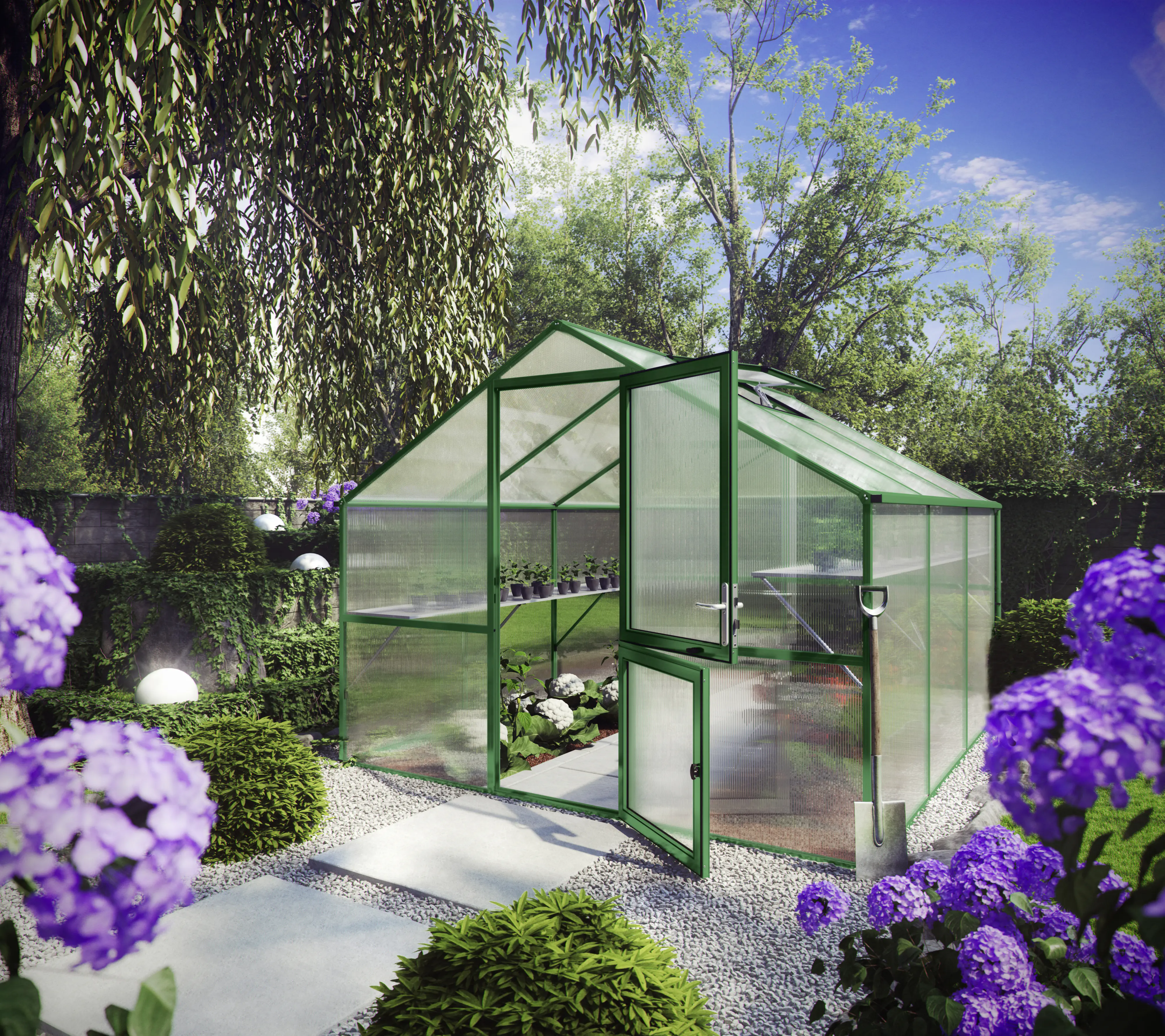 KGT Alu-Gewächshaus Orchidee III 297 x 323 cm KGT Alu-Gewächshaus Orchidee III 297 x 323 cm