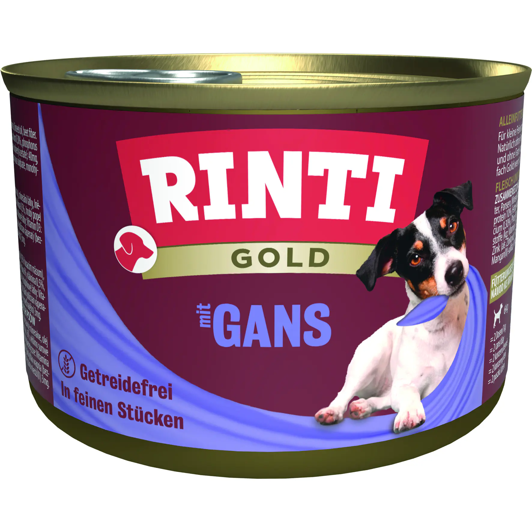 Rinti Gold Hundenassfutter Adult getreidefrei 185 g Gans