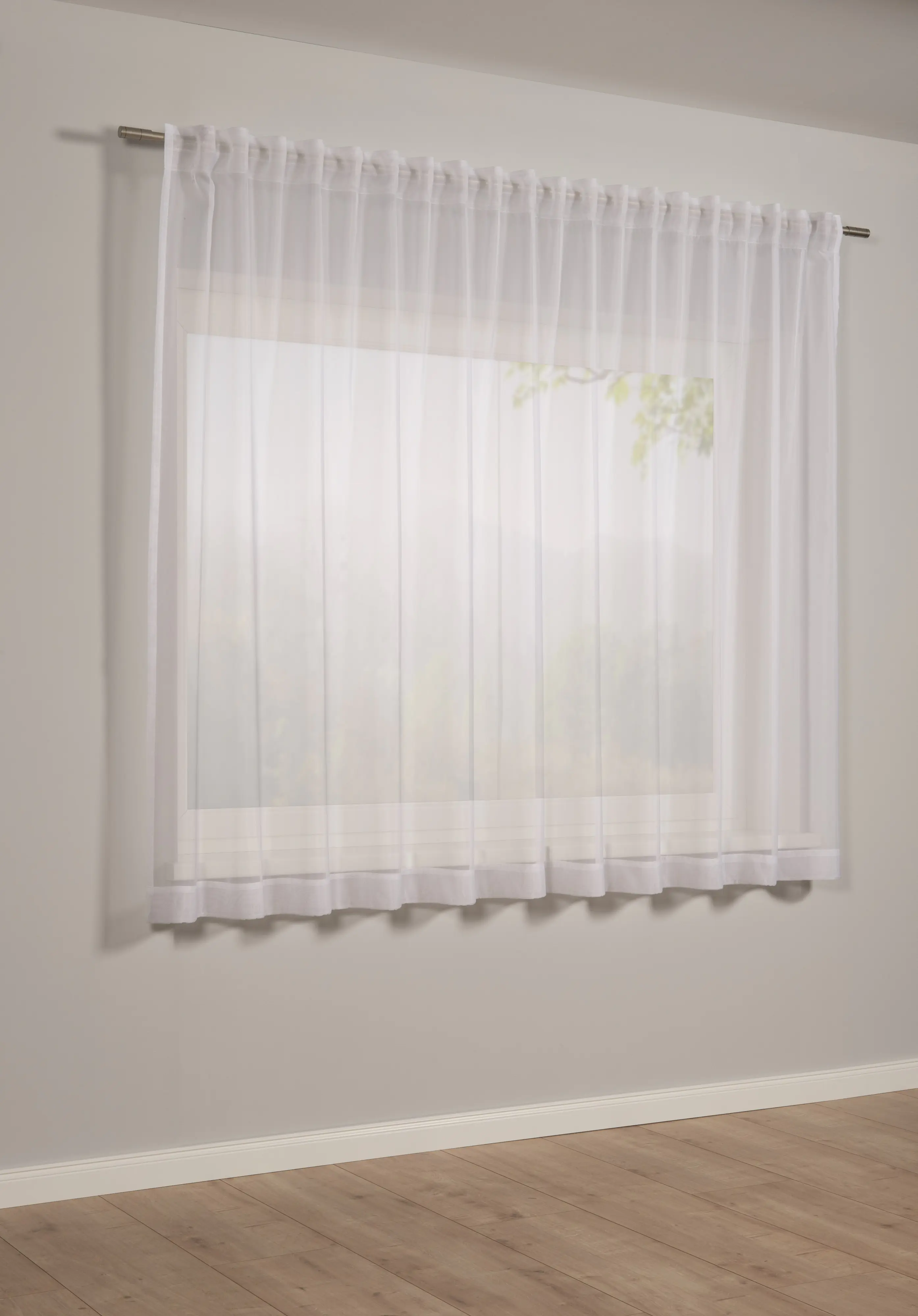 Sehlbach Store mit Gardinenband weiß 450 x 175 cm  Sehlbach Store mit Gardinenband weiß 450 x 175 cm