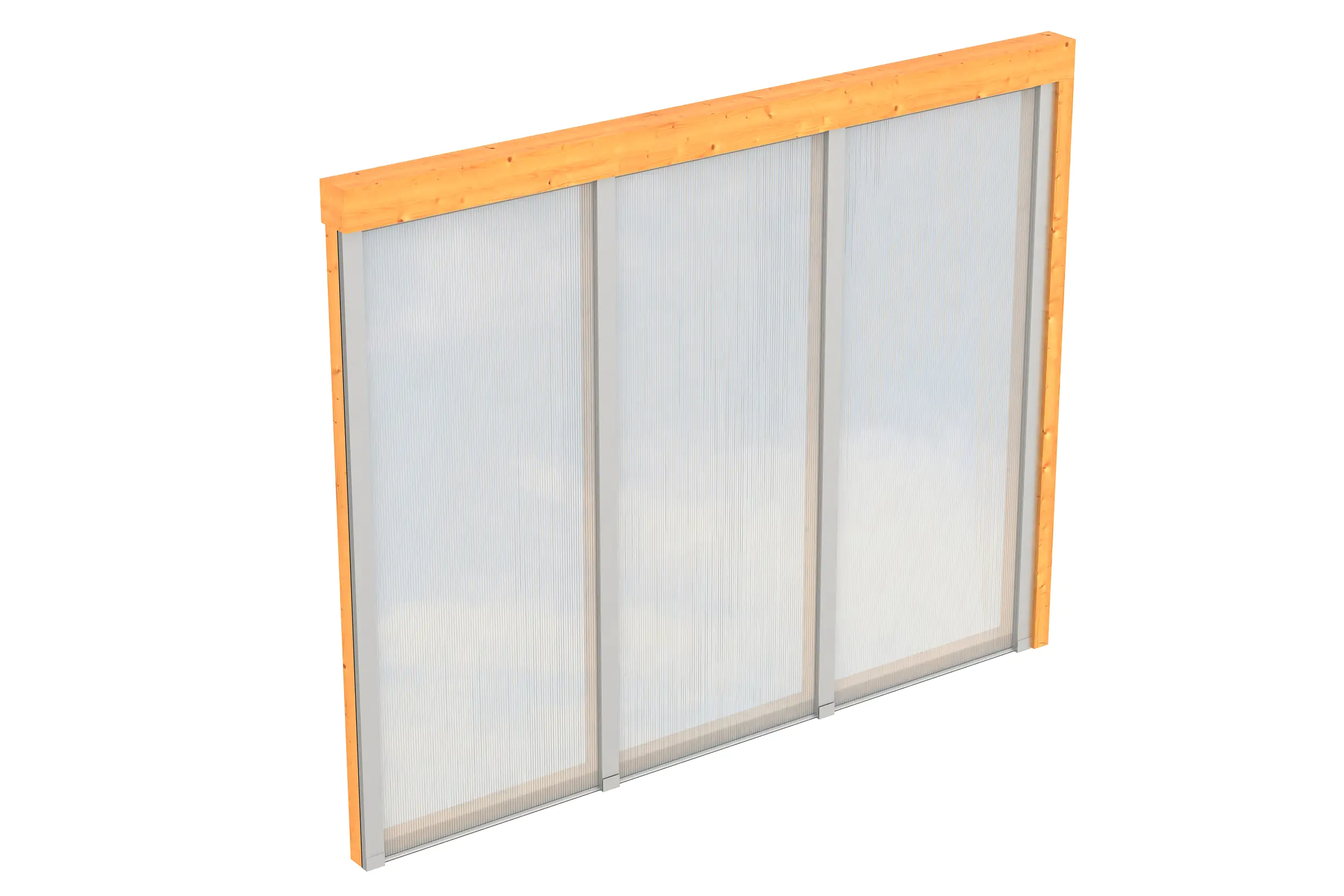 SKAN HOLZ Seitenwand m. Polycarbonatplatten 255 x 200 cm, Douglasie, natur