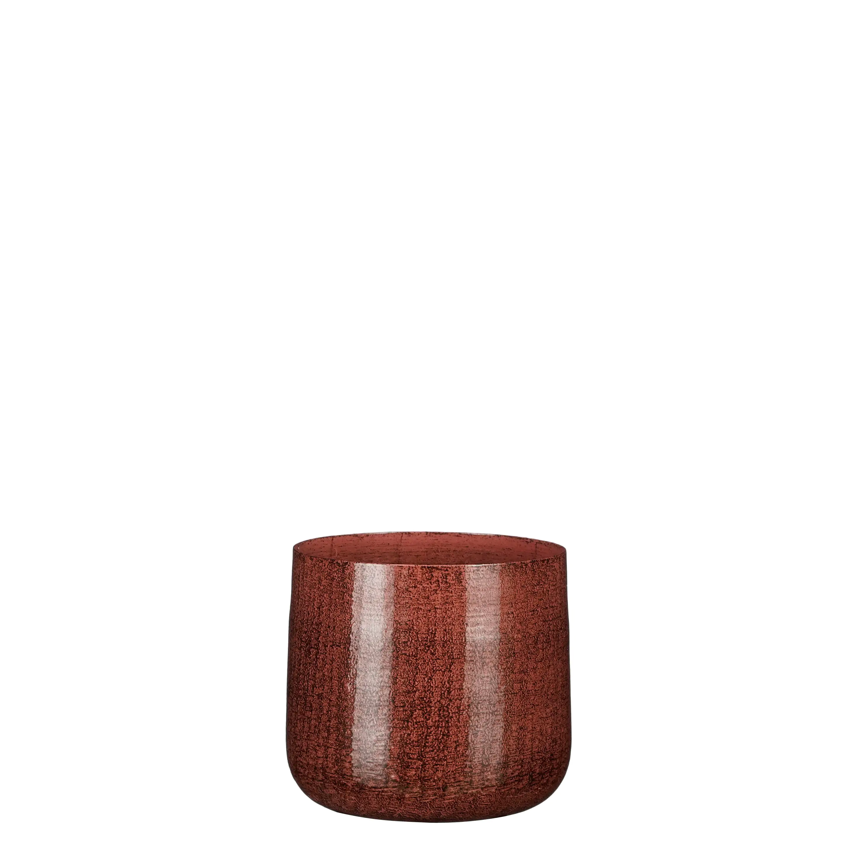 Mica Decorations Blumentopf Eisen  Benson Ø 13 x 12 cm dunkel rot
