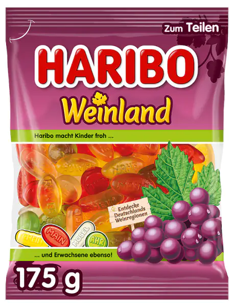 Haribo Fruchtgummi Weinland Weingummi 175 g