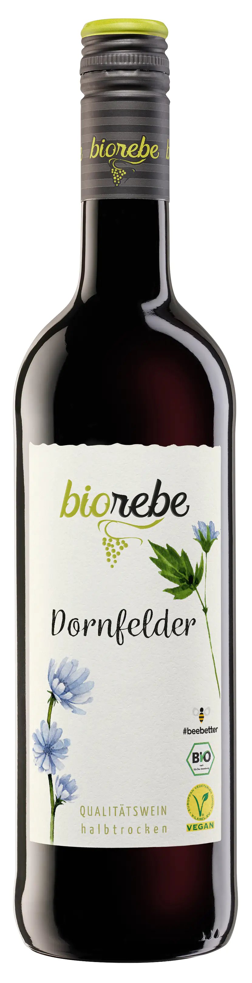 Biorebe Rotwein Dornfelder halbtrocken Deutschland 1 x 0,75 L bio/vegan
