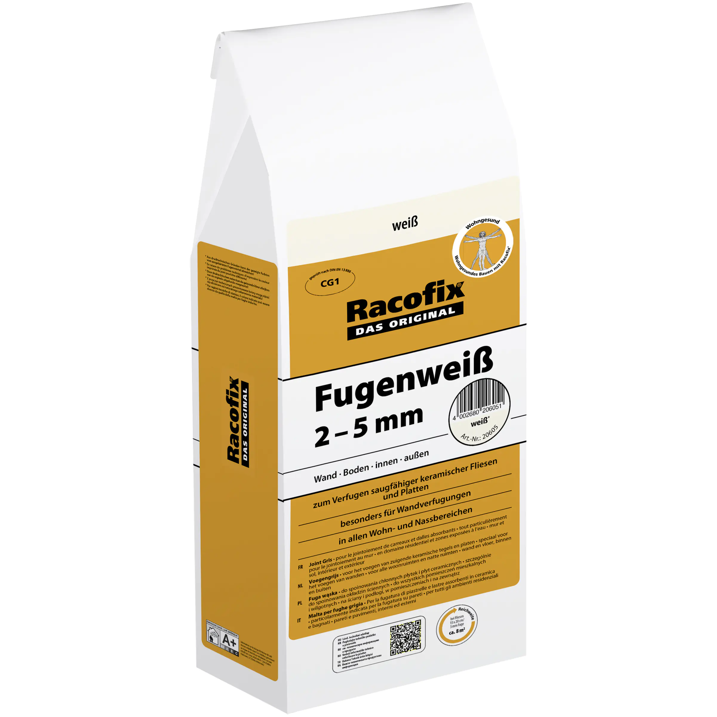 Racofix Fugengrau 2 - 5 mm weiß 2 kg