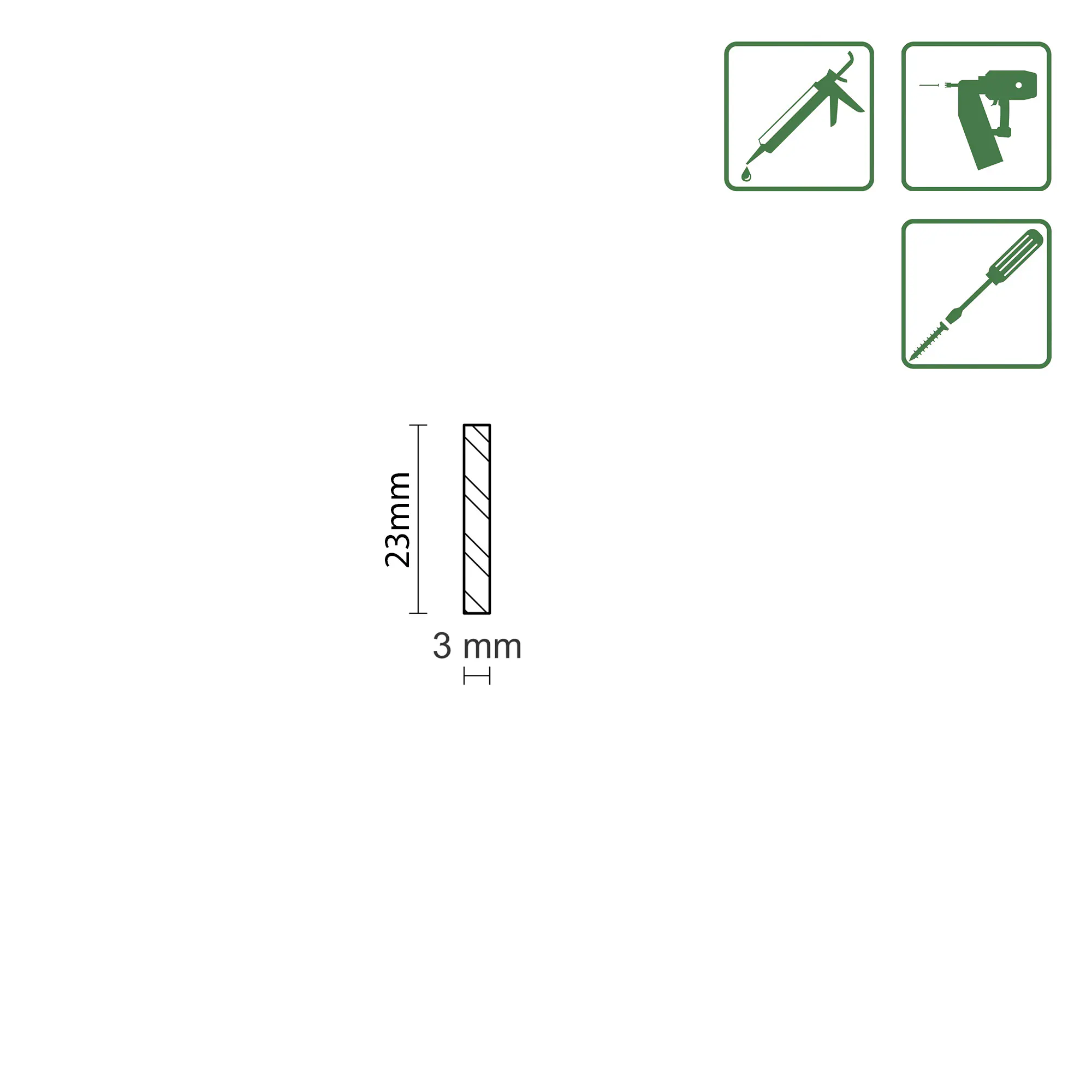 FN Neuhofer Flachleiste 95 cm 23 x 3 mm Buche