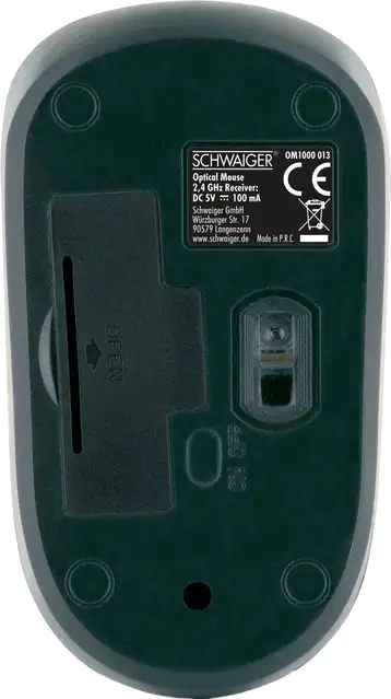 Schwaiger PC Funkmaus schwarz schnurlos, USB 2.0