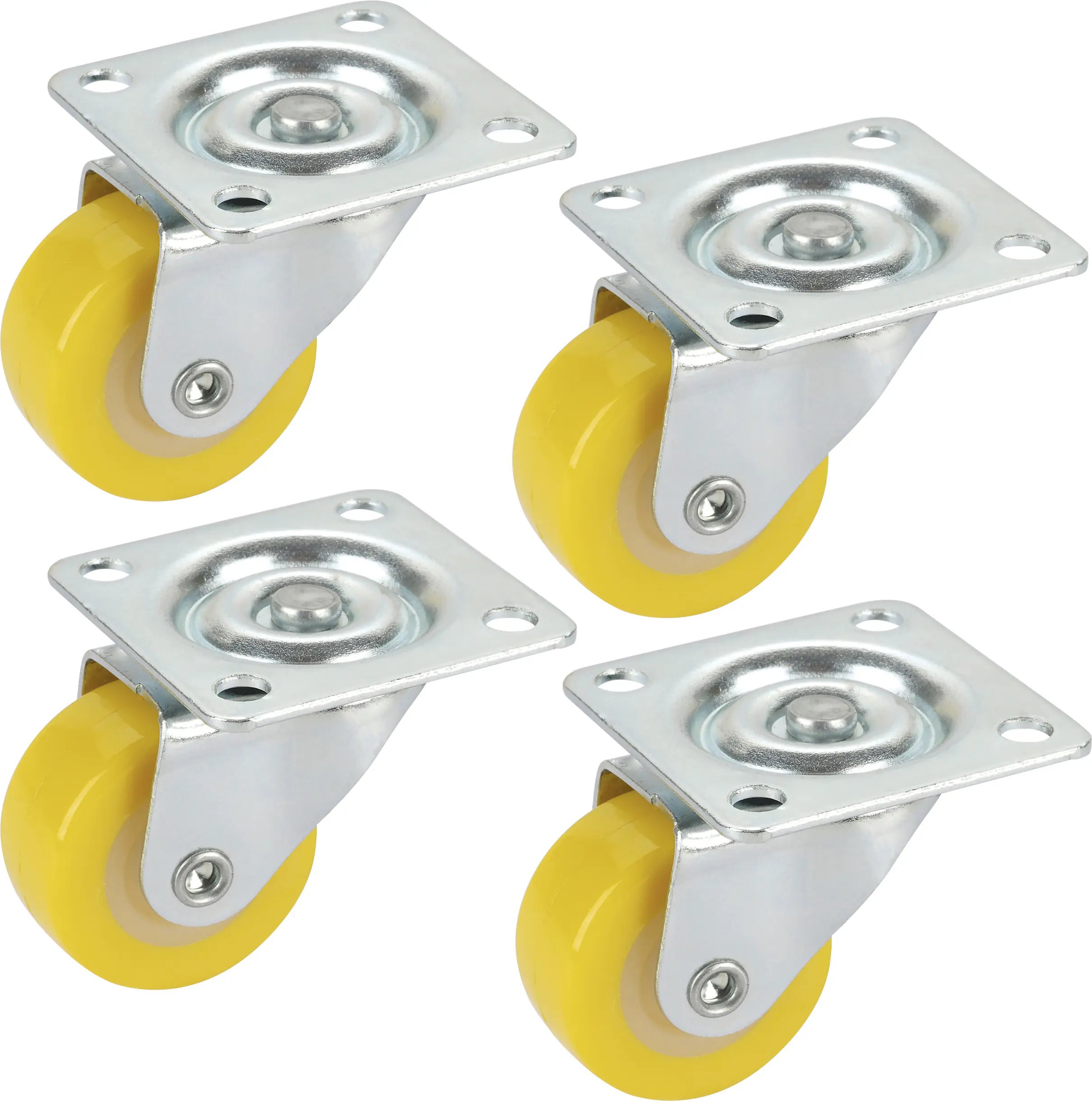 Möbel-Lenkrollen 30 x 14 mm Tragkr. 60 kg 4er Pack gelb Möbel-Lenkrollen 30 x 14 mm Tragkr. 60 kg 4er Pack gelb