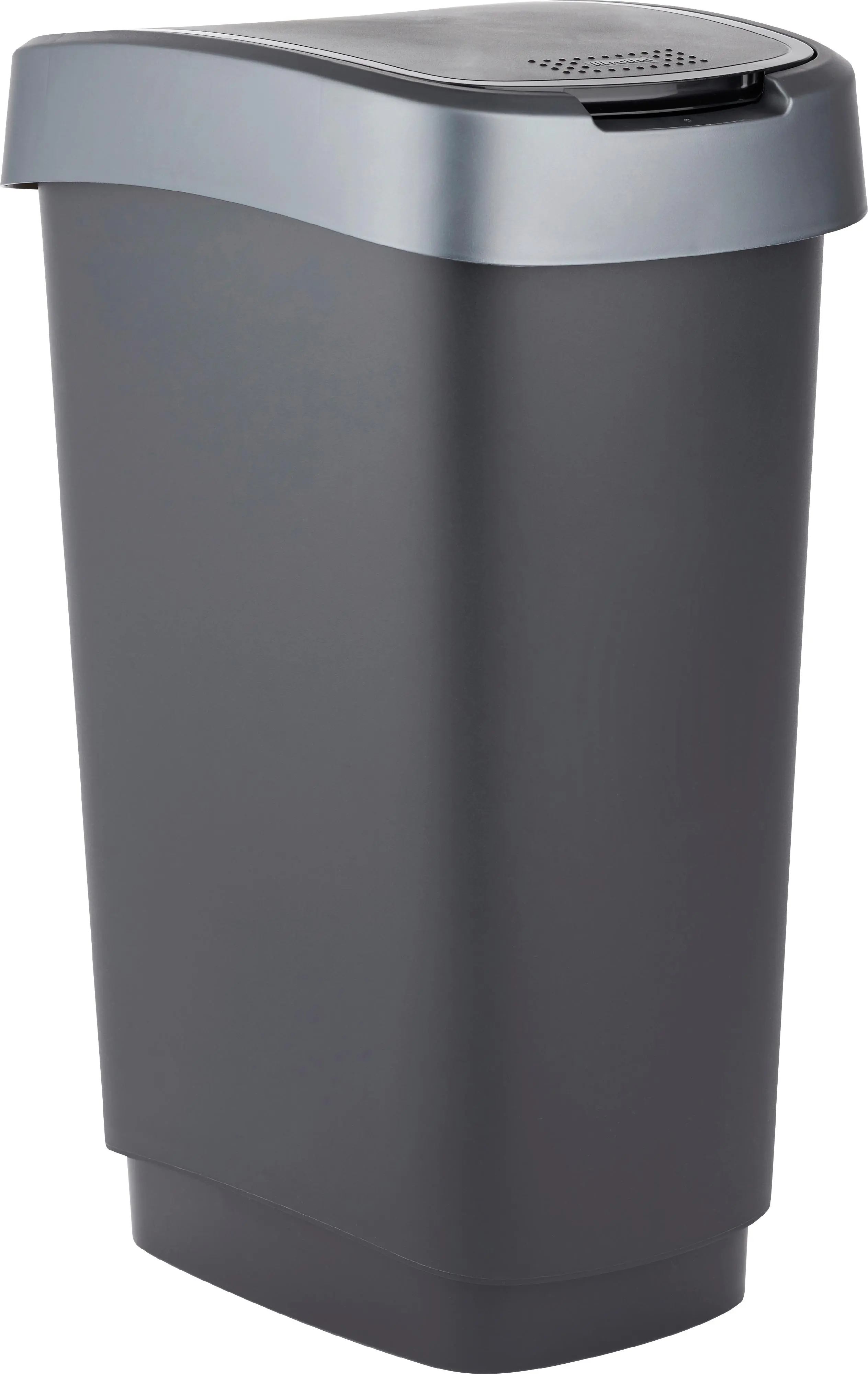 Rotho Swingeimer Twist 10 L schwarz silber Rotho Swingeimer Twist 10 L schwarz silber