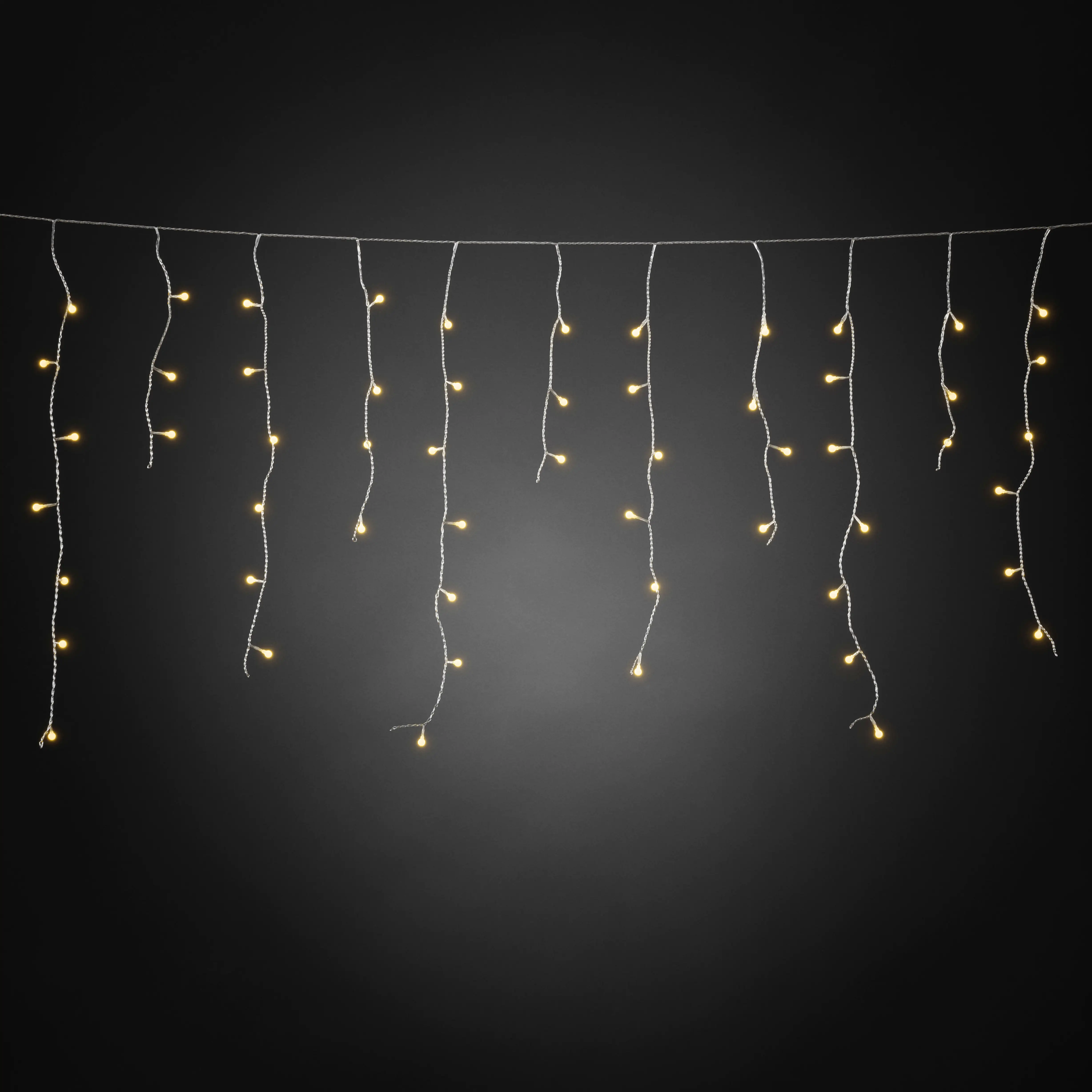 Konstsmide LED Eisregen Lichtervorhang für Außen 200 LED, bernstein
