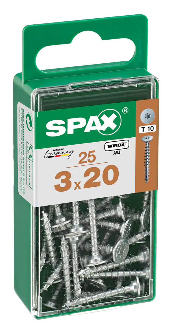 Spax Möbelbauschrauben 3.0 x 20 mm TX 10 - 25 Stk. Spax Möbelbauschrauben 3.0 x 20 mm TX 10 - 25 Stk.