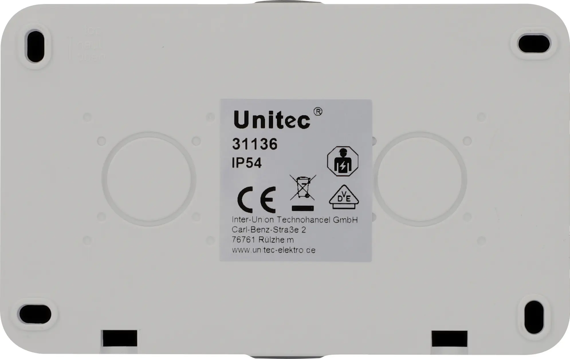 Unitec Kombi A/W Steckdose Feuchtraum Mini, dunkelgrau, Aufputz, waagerecht