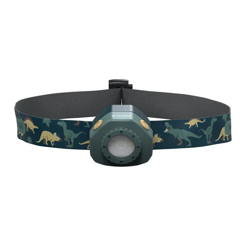 Ledlenser LED-Stirnlampe für Kinder Kidled4R Dino-Motiv grün