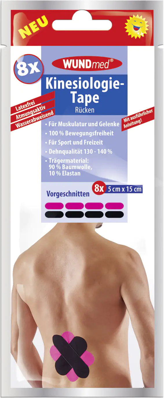 Wundmed Kinesiologie Tape für den Rücken