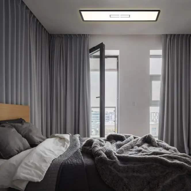 Briloner Slim LED Panel Free schwarz 58 x 20 cm mit Backlight-Effekt