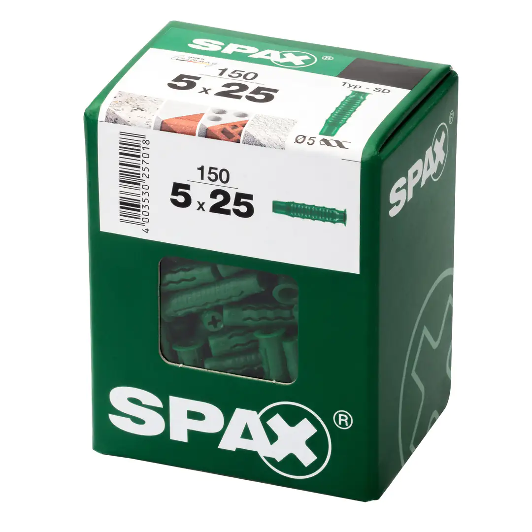 Spax Spreizdübel 5.0 x 25 mm - 150 Stück Spax Spreizdübel 5.0 x 25 mm - 150 Stück