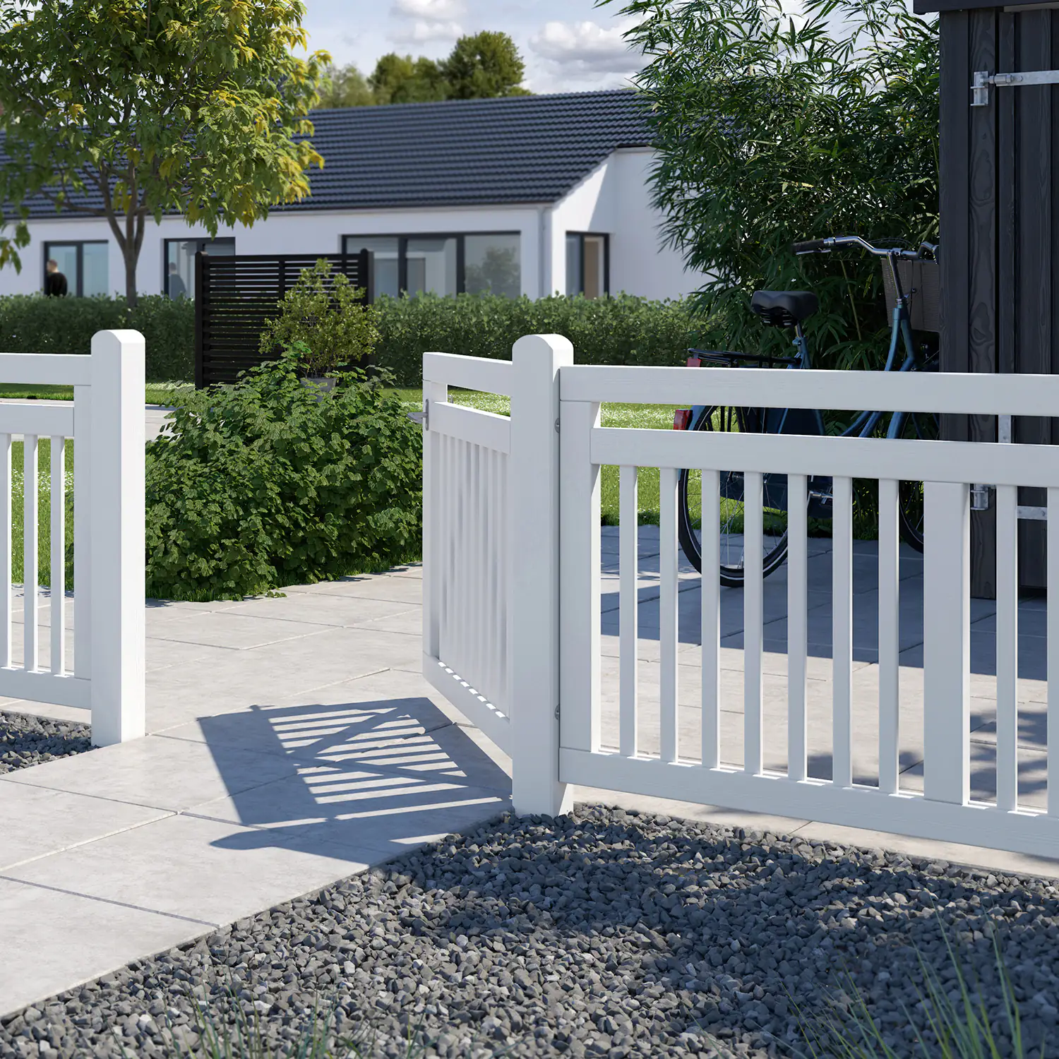 Plus Tor Linea 150 x 80 cm RAL 9010 Weiß